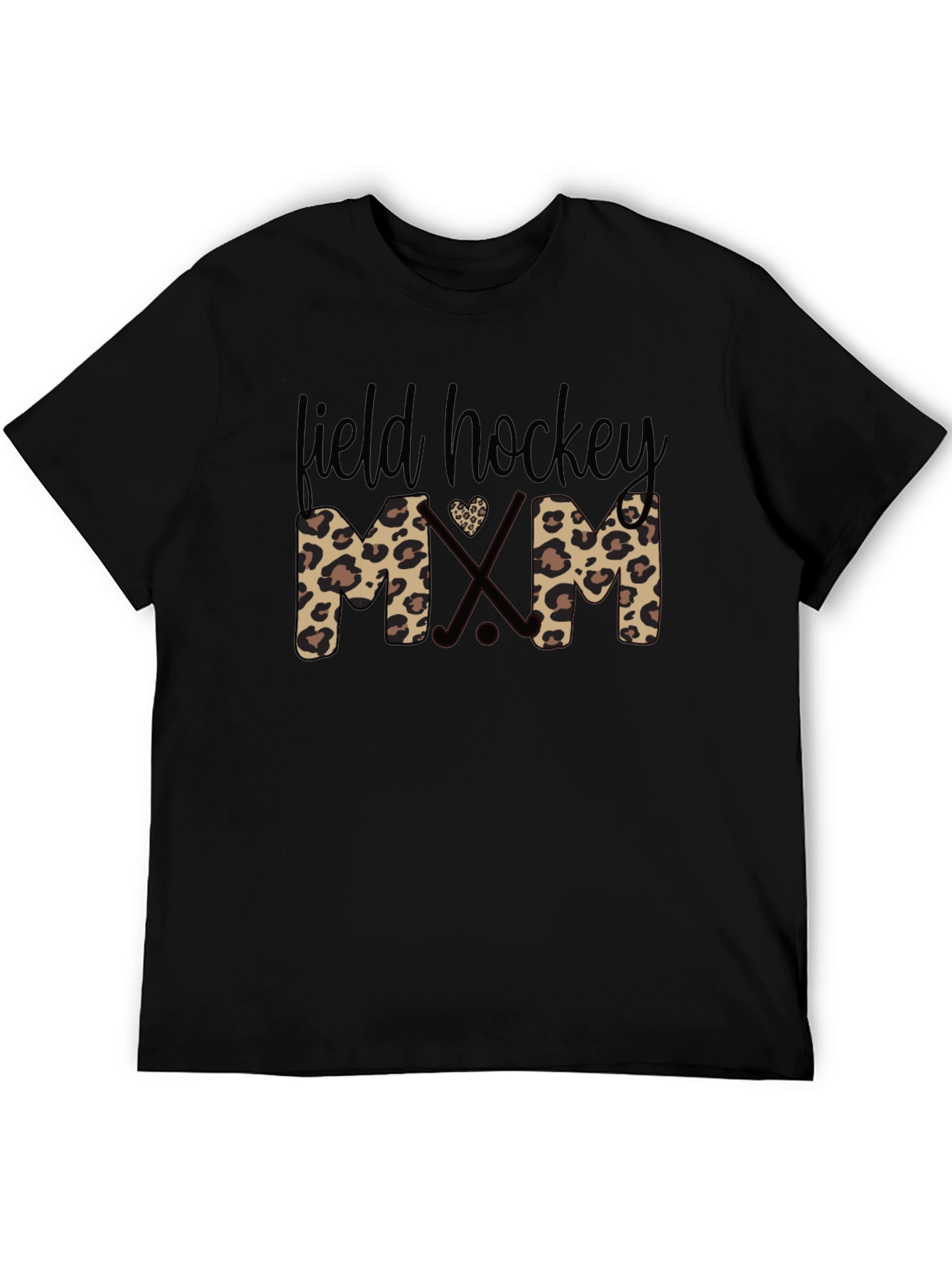 Field Hockey Mom Leopard Print T-Shirt