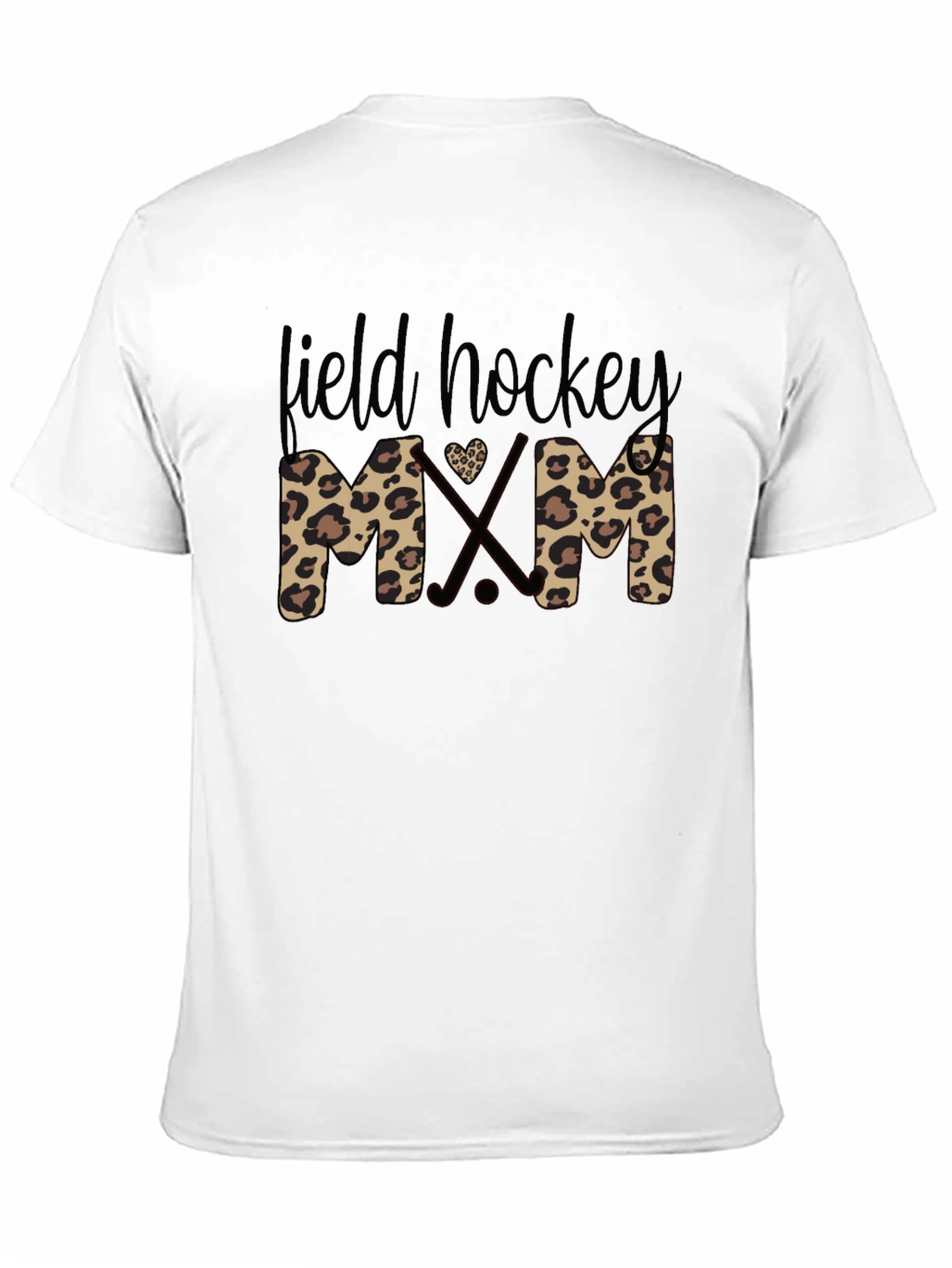 Field Hockey Mom Leopard Print T-Shirt