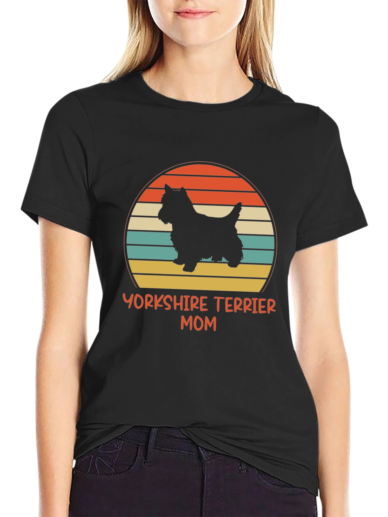 Yorkshire Terrier Mom T-Shirt Black