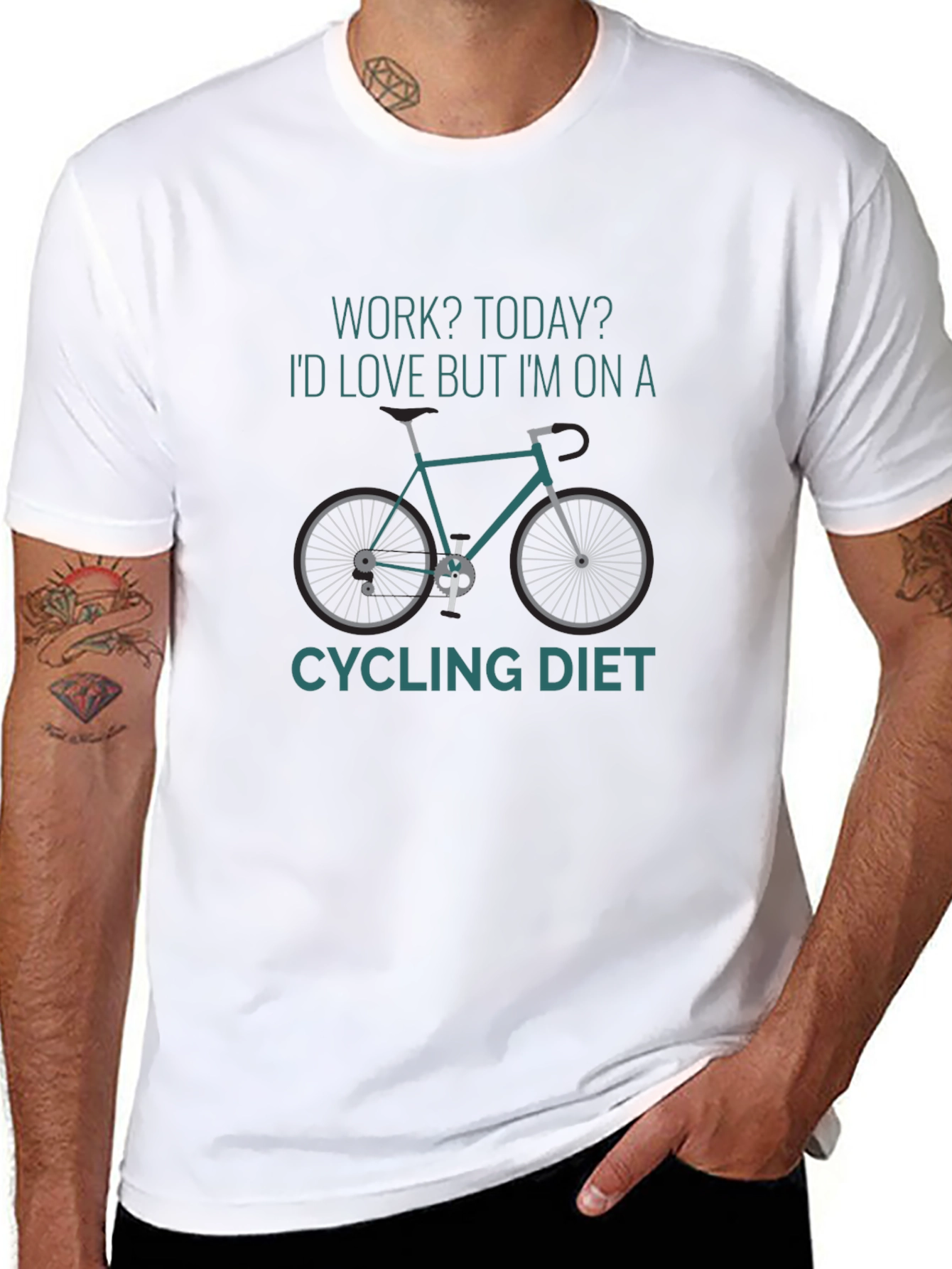 Cycling Diet Graphic Tee - Black