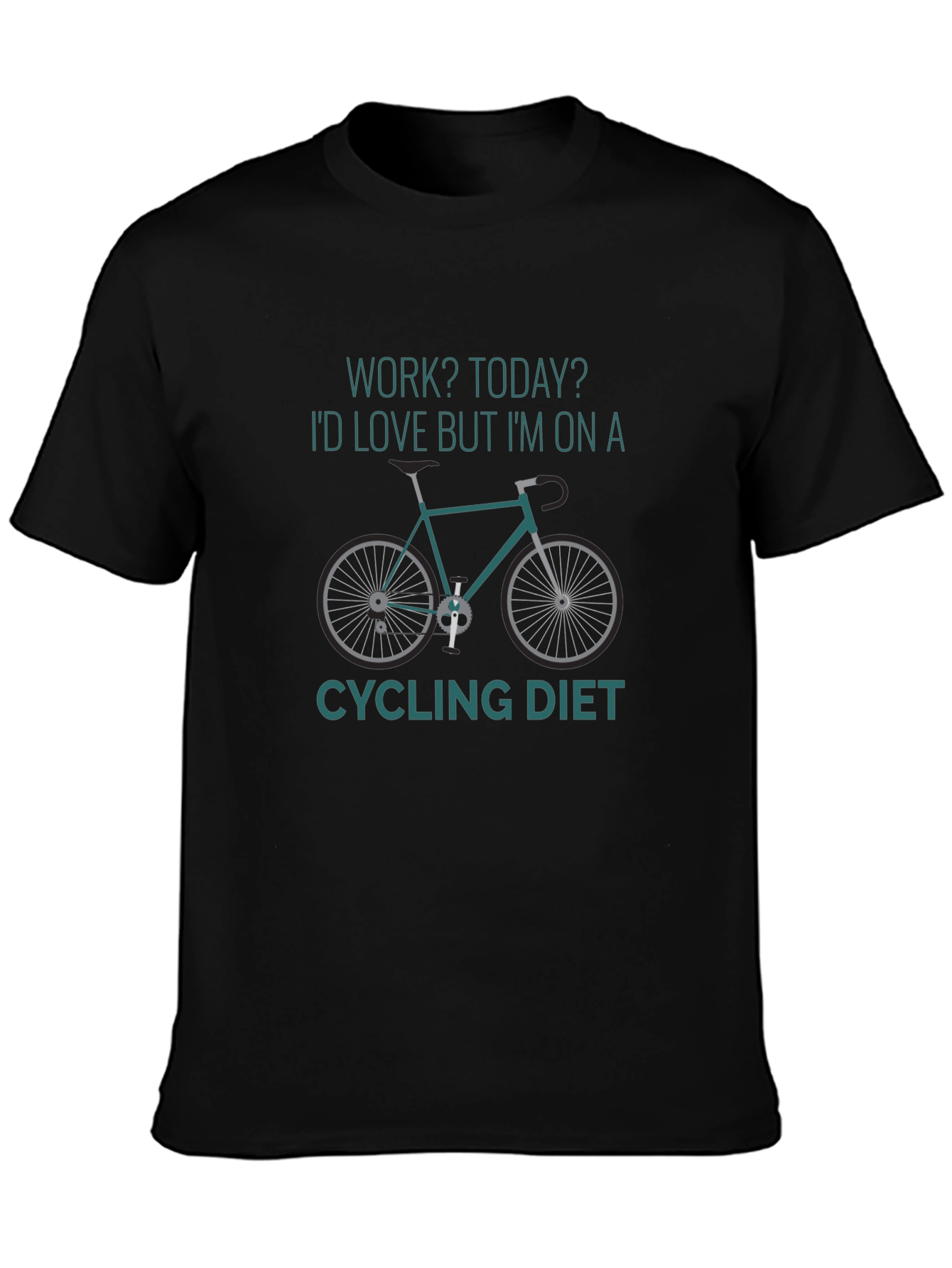 Cycling Diet Graphic Tee - Black