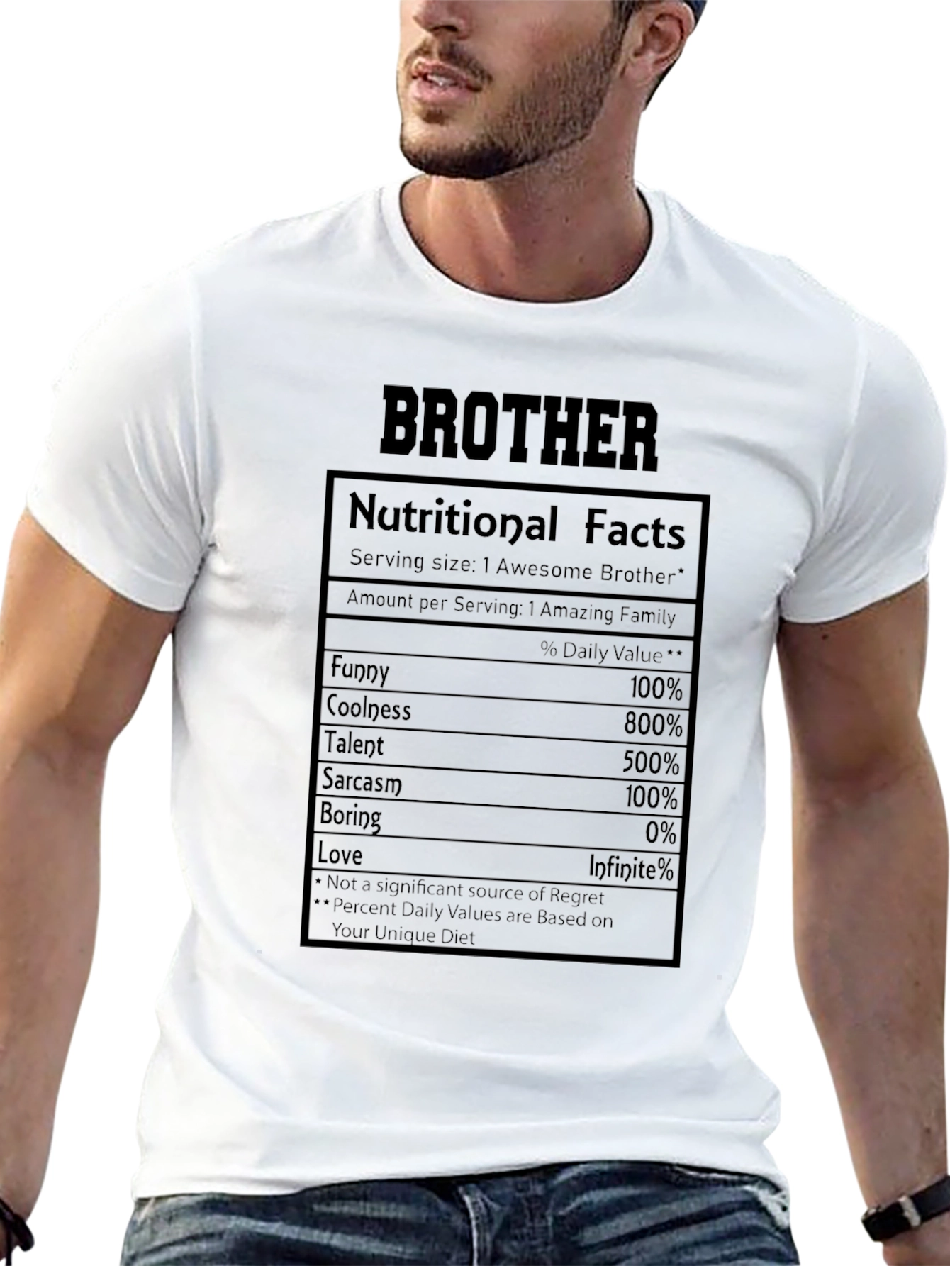 Brother Nutritional Facts Graphic Tee