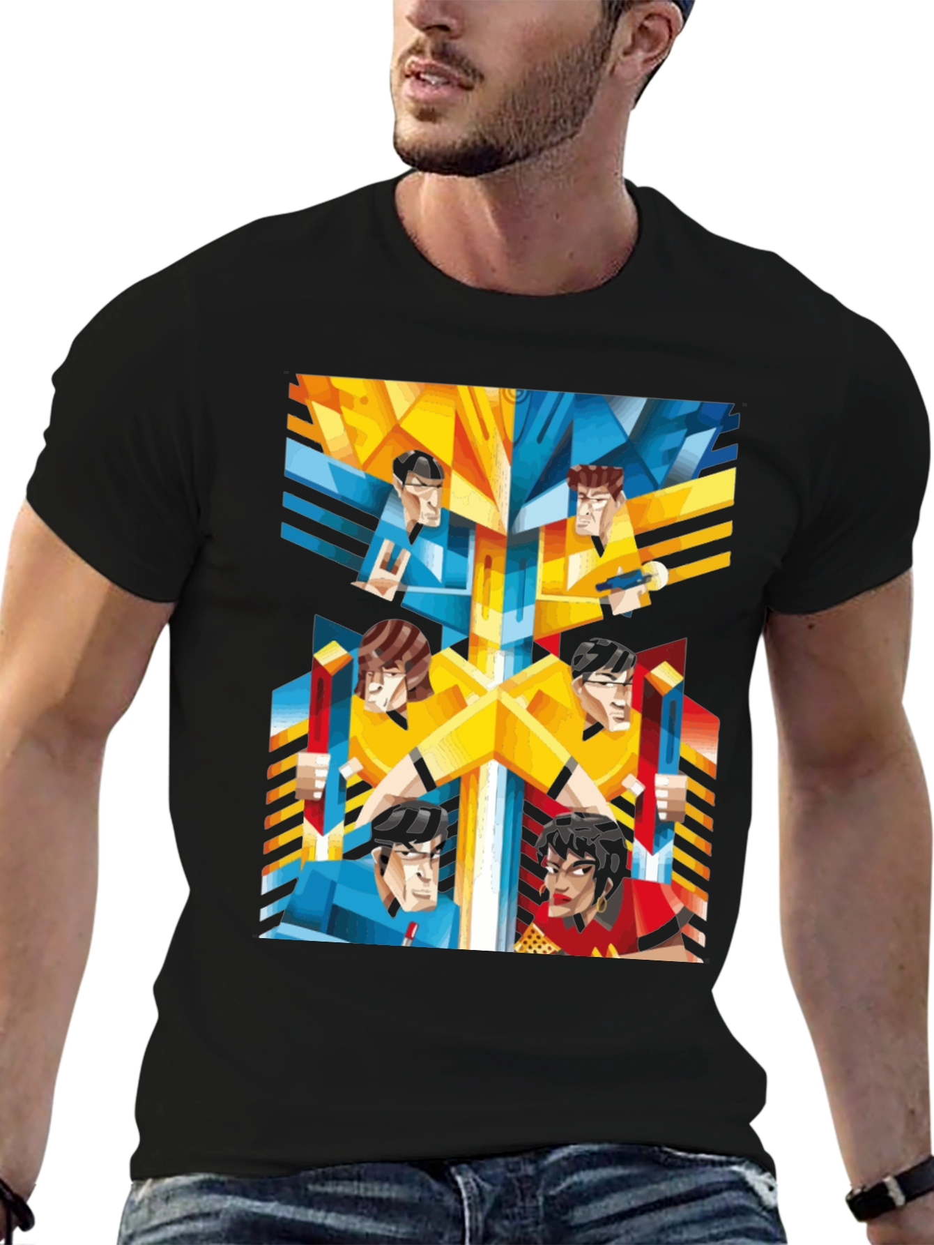 Abstract Justice League Graphic Tee