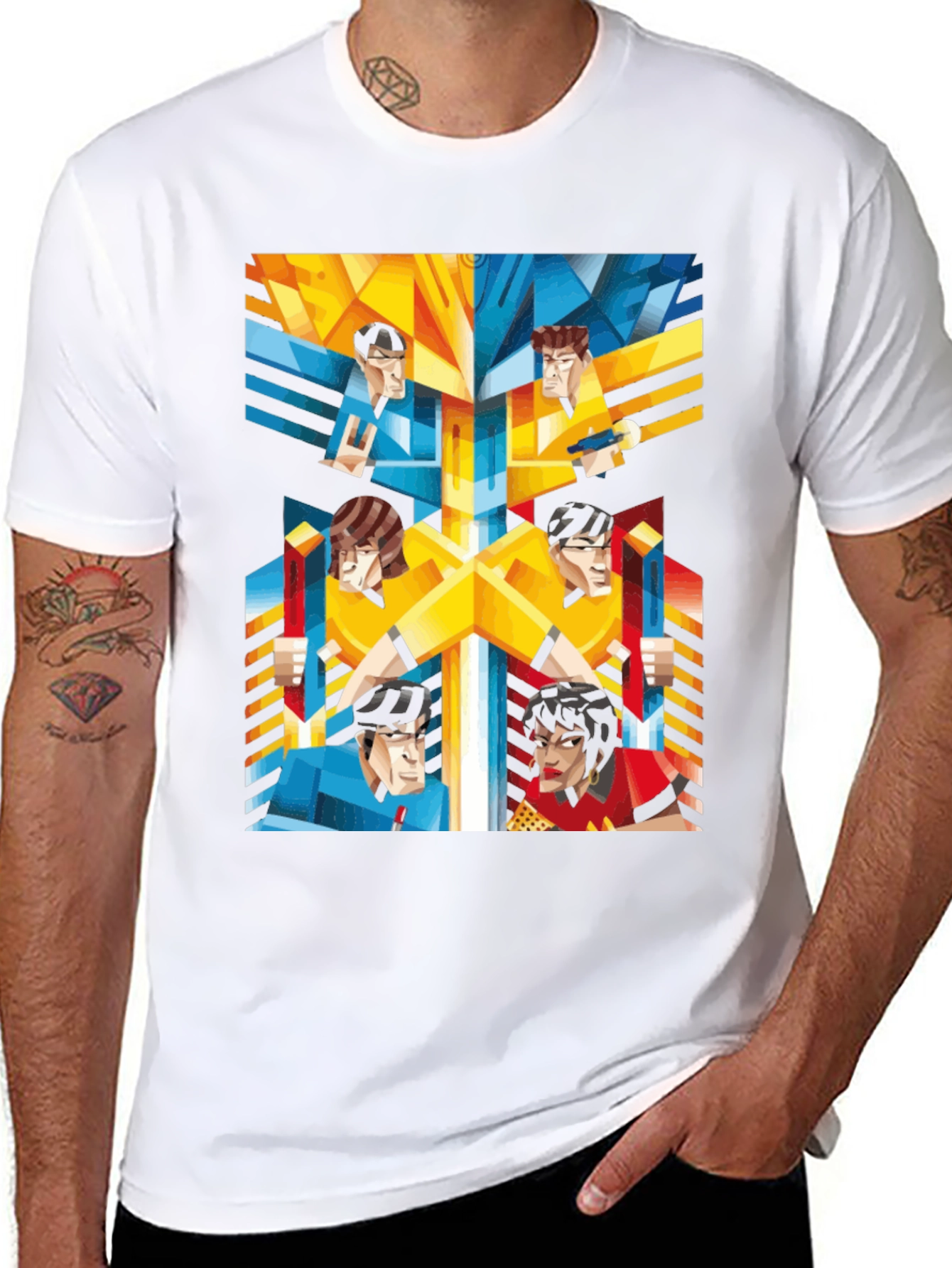 Abstract Justice League Graphic Tee