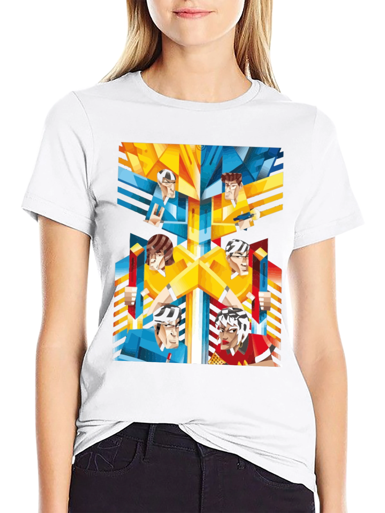 Abstract Justice League Graphic Tee