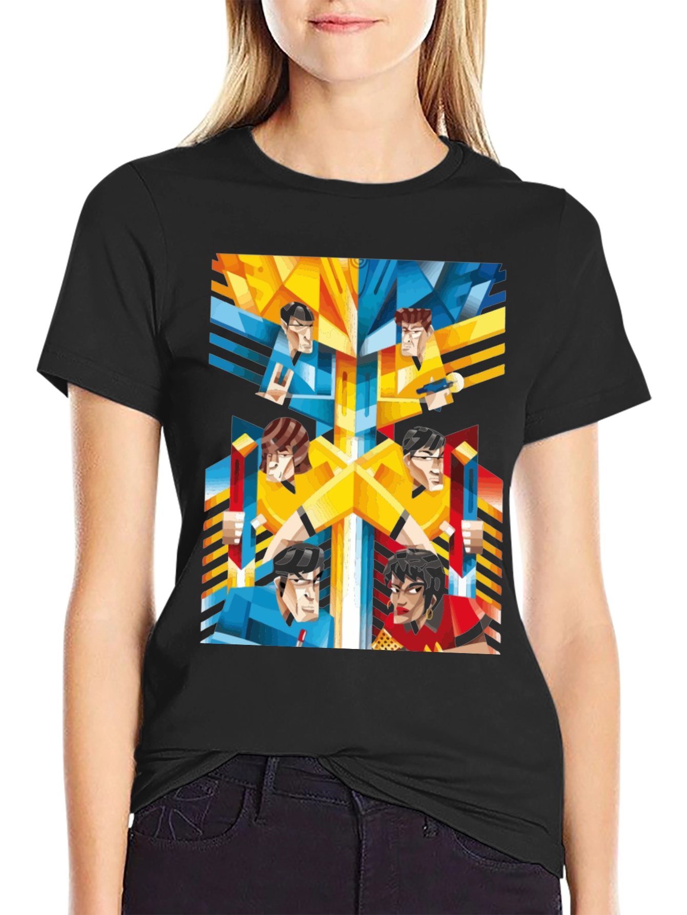 Abstract Justice League Graphic Tee