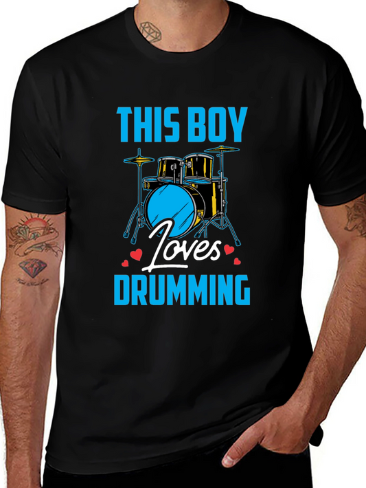 This Boy Loves Drumming Graphic Tee
