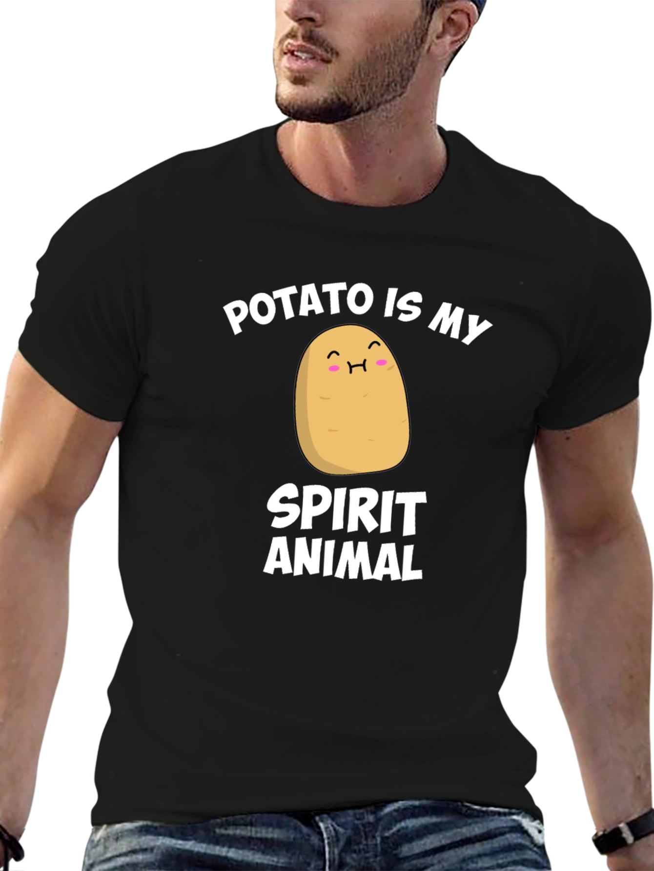 Potato Spirit Animal Graphic T-Shirt - Funny & Comfy!