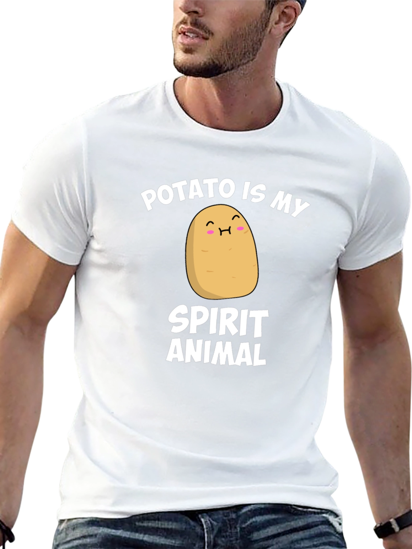 Potato Spirit Animal Graphic T-Shirt - Funny & Comfy!