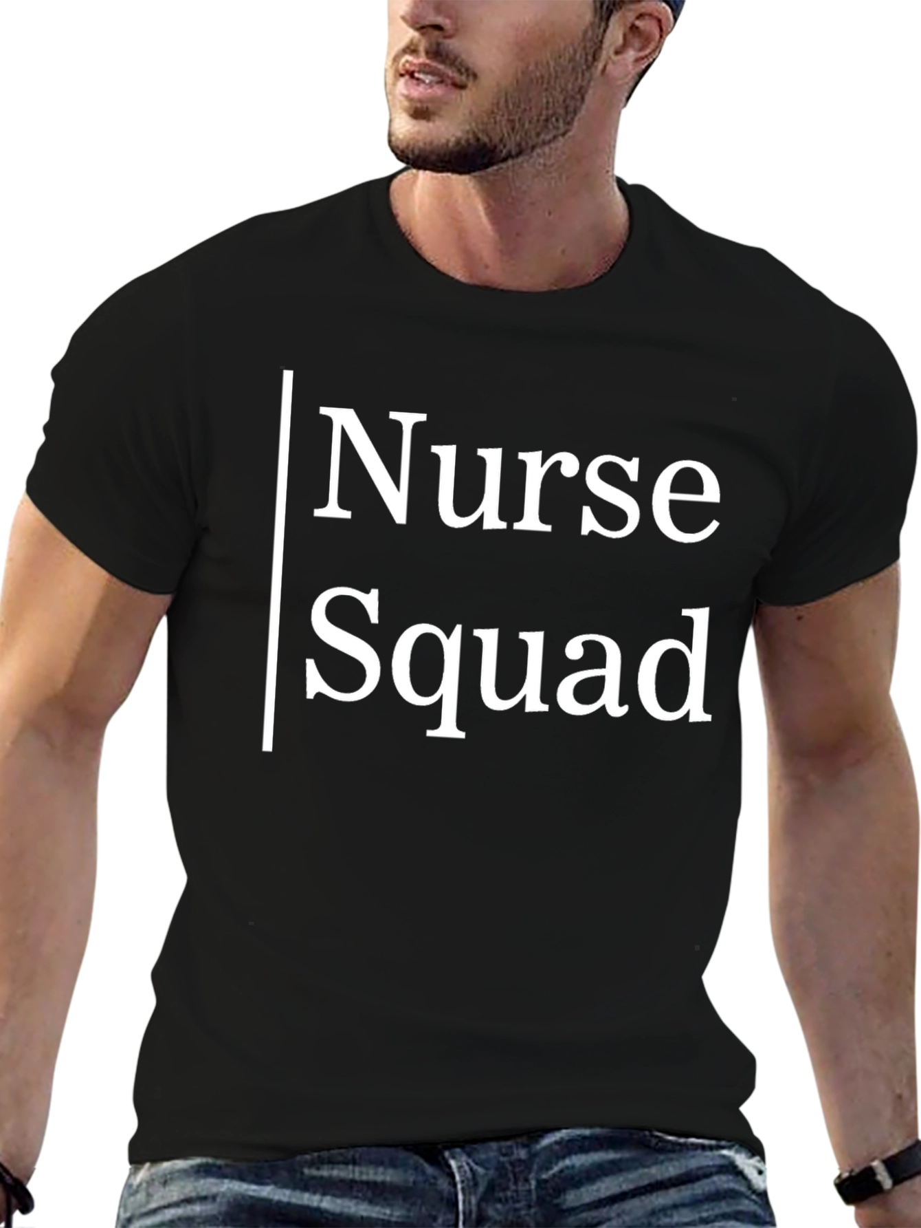 Nurse Squad Graphic T-Shirt - Black