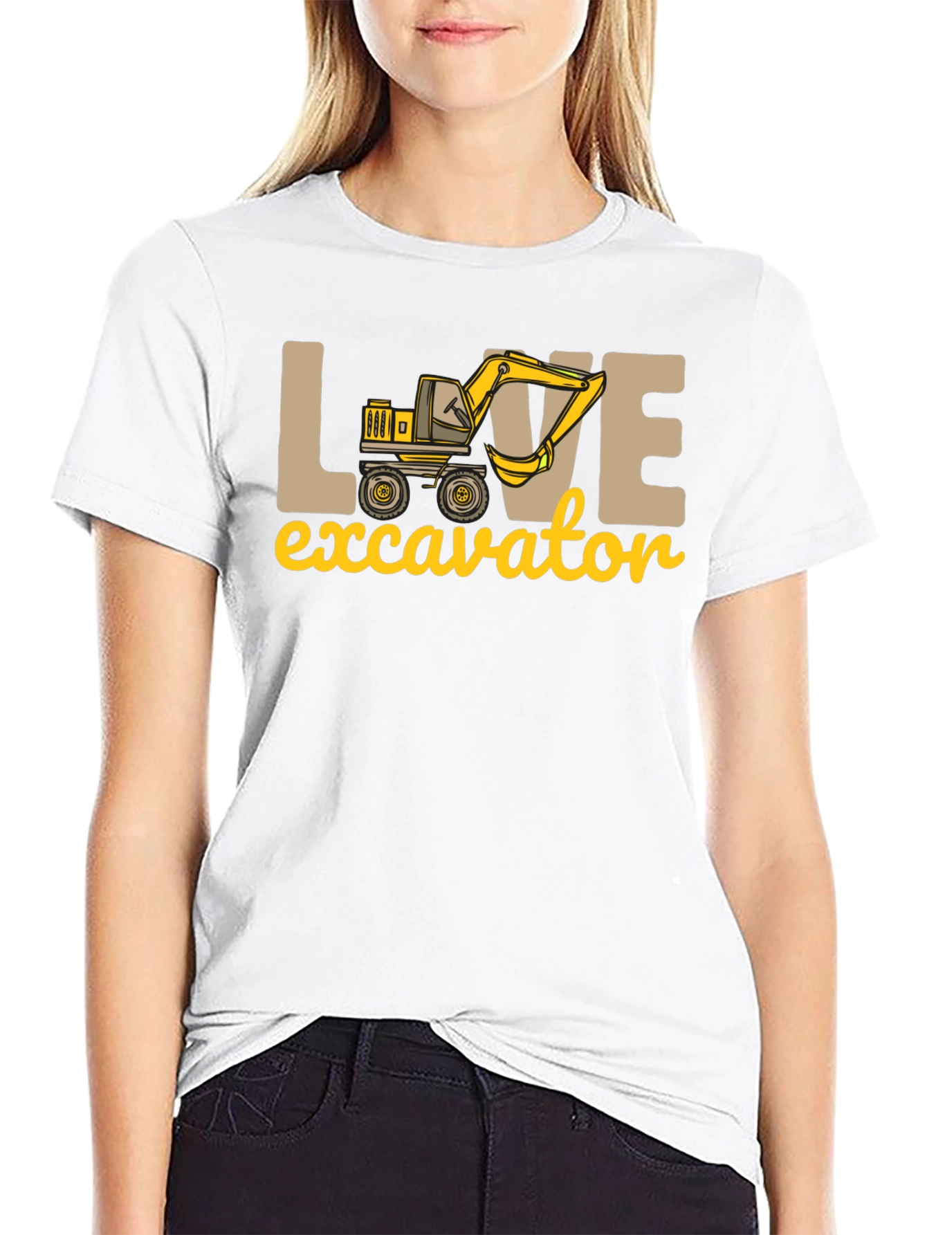 Love Excavator T-Shirt - Construction Vehicle Tee