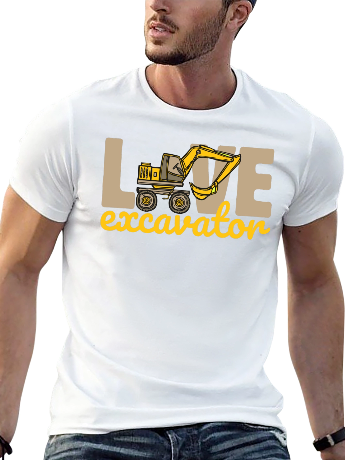 Love Excavator T-Shirt - Construction Vehicle Tee