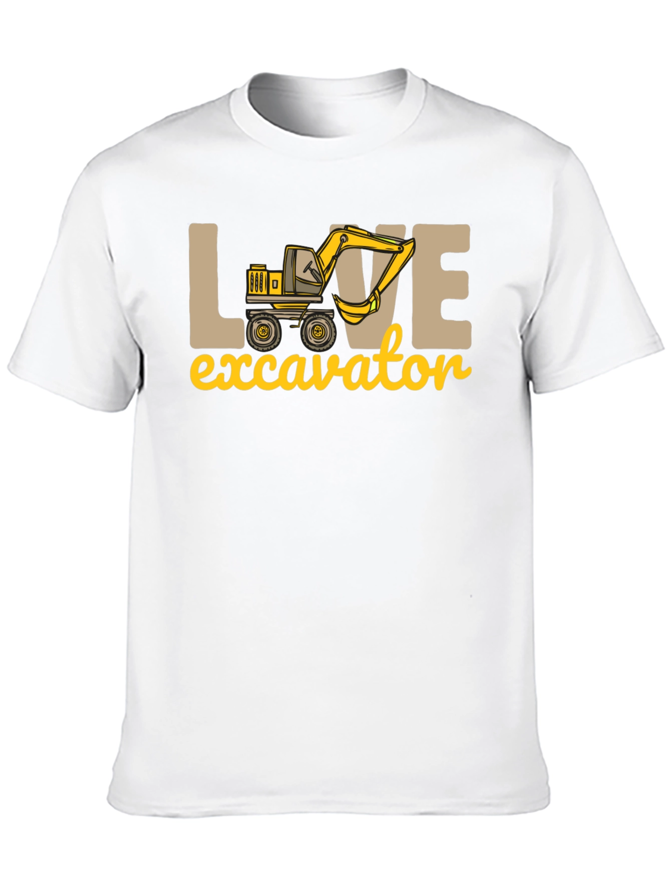 Love Excavator T-Shirt - Construction Vehicle Tee