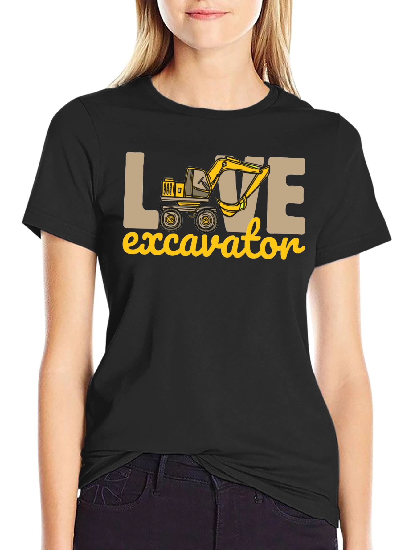 Love Excavator T-Shirt - Construction Vehicle Tee