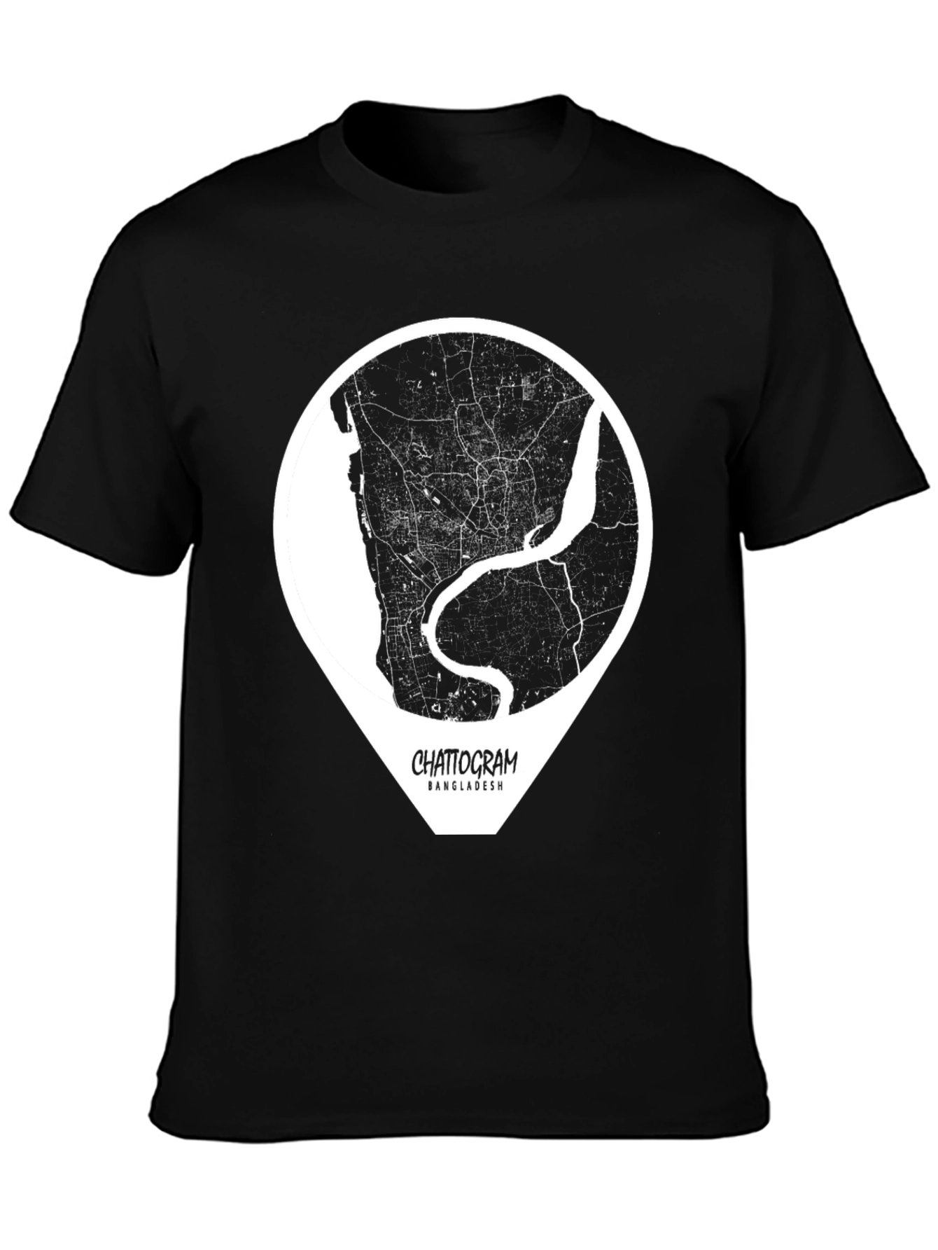 Chattogram Bangladesh City Map Graphic T-Shirt