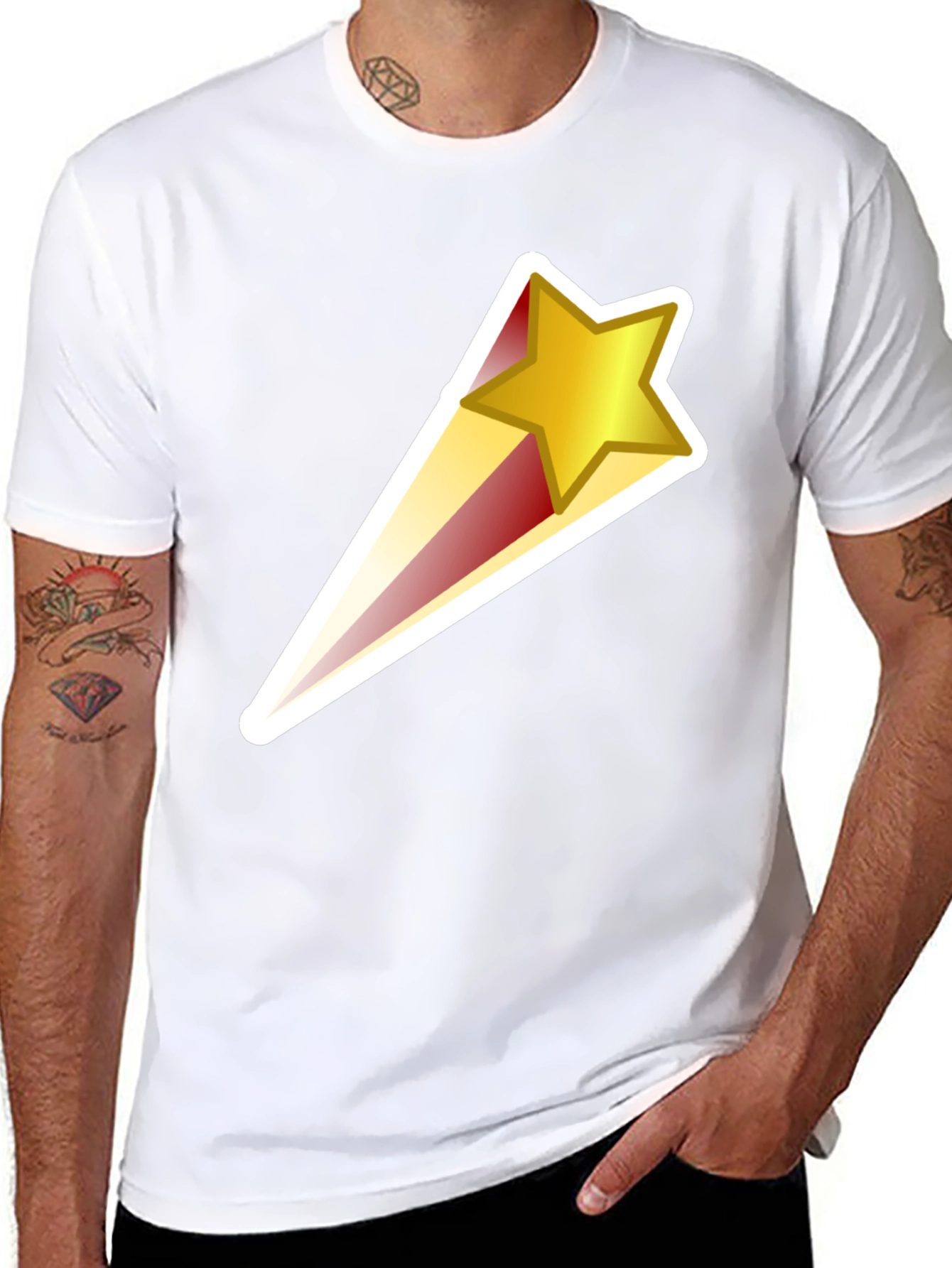 Shooting Star Graphic Black T-Shirt