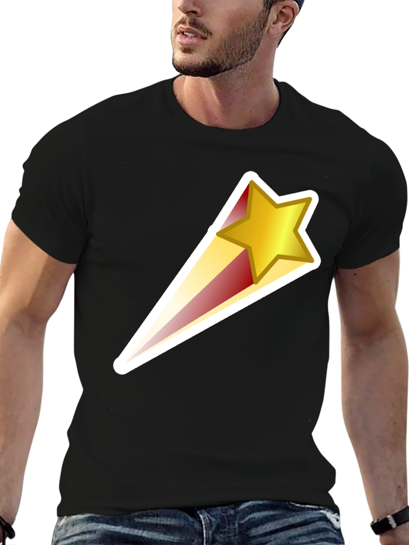Shooting Star Graphic Black T-Shirt
