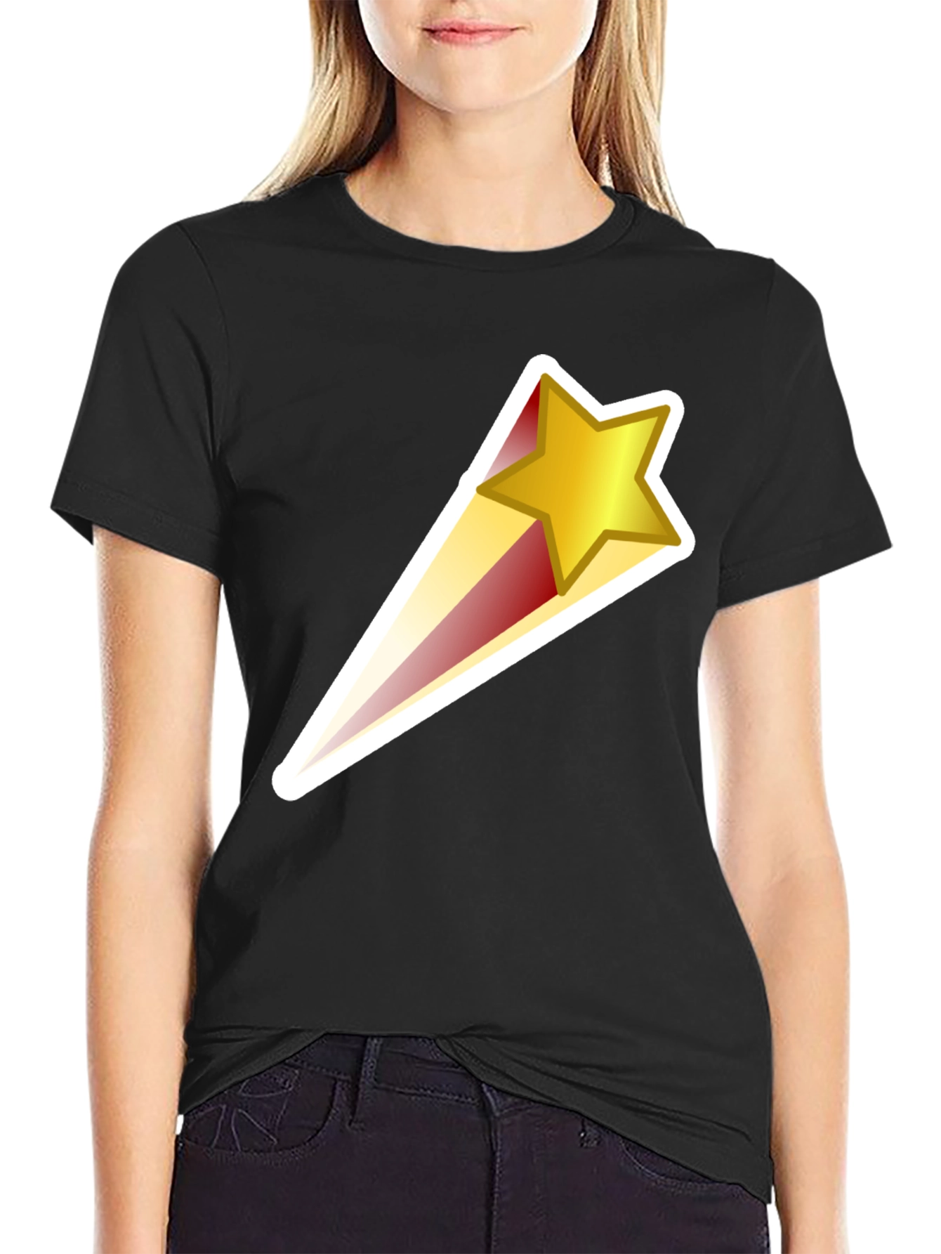 Shooting Star Graphic Black T-Shirt
