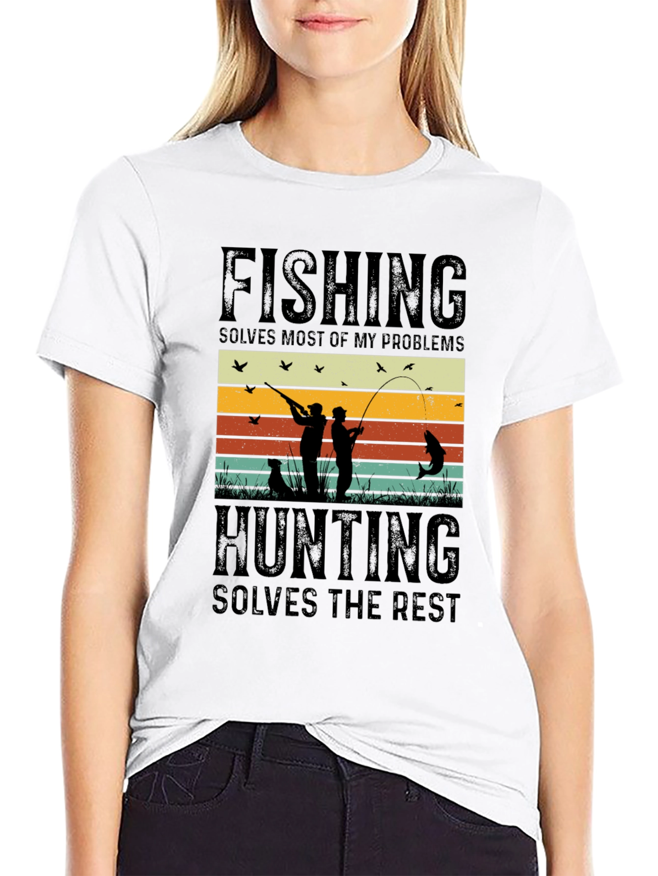 Fishing & Hunting Solve My Problems T-Shirt
