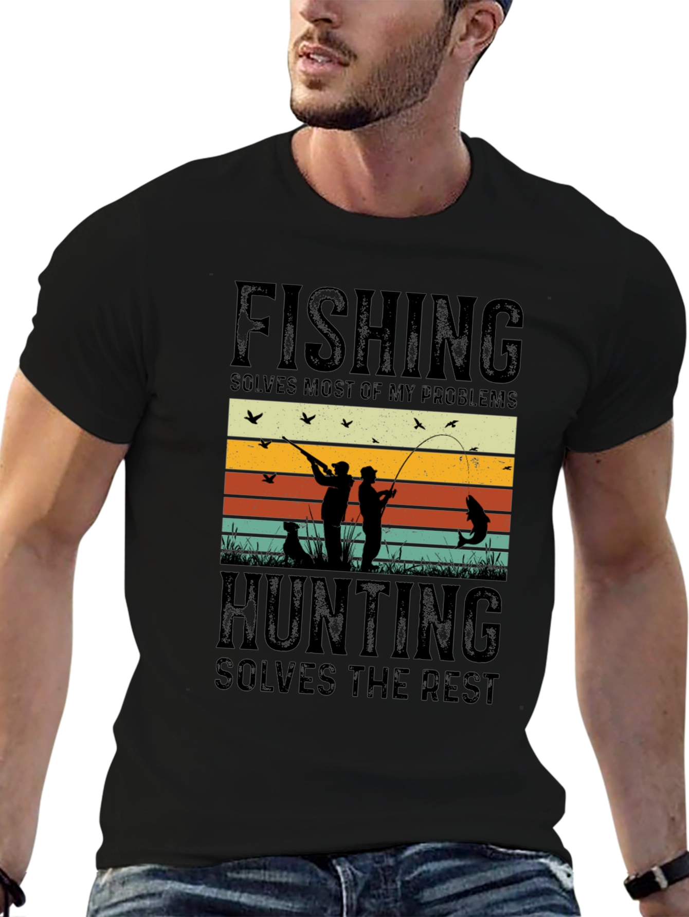 Fishing & Hunting Solve My Problems T-Shirt