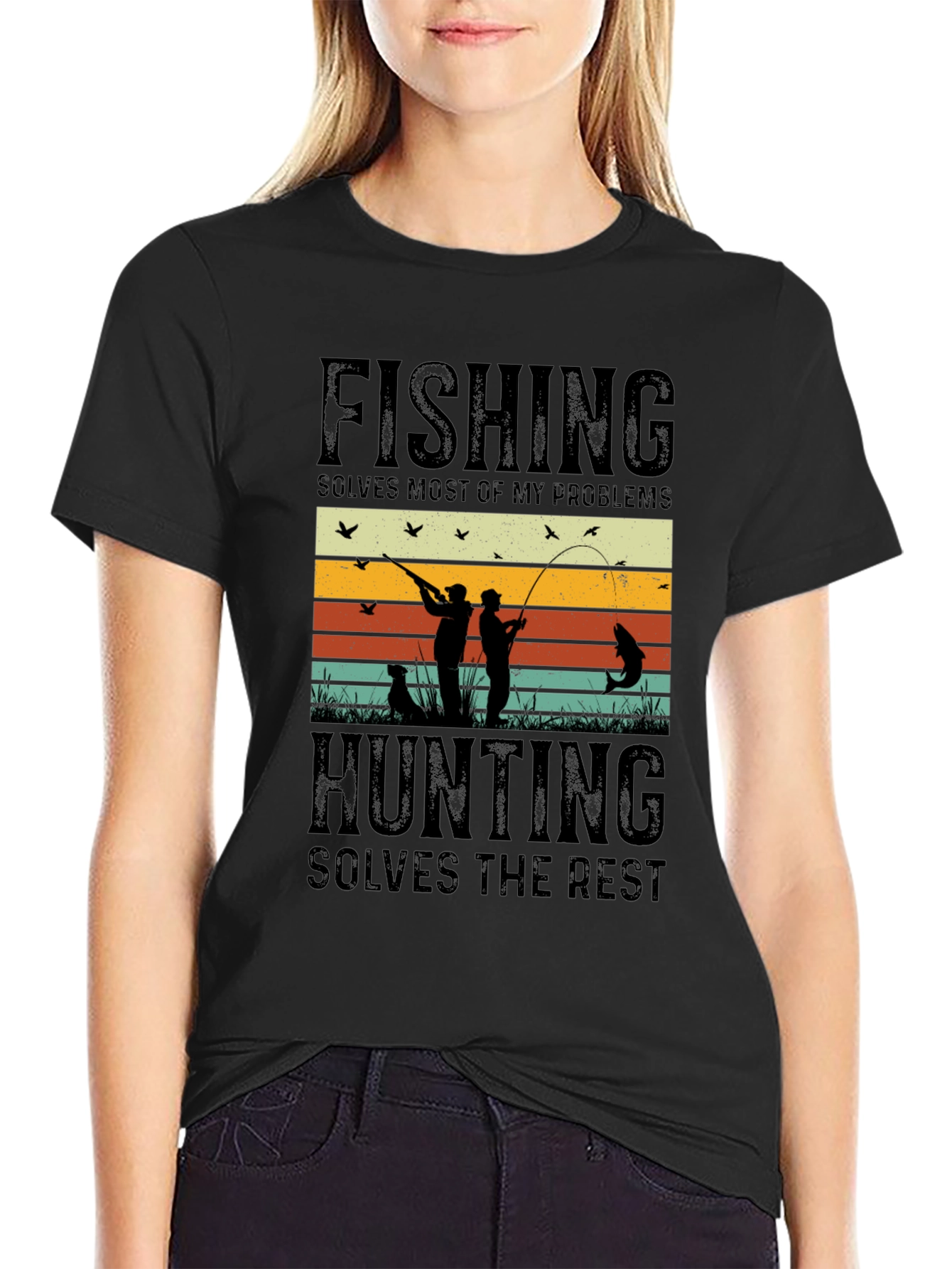 Fishing & Hunting Solve My Problems T-Shirt