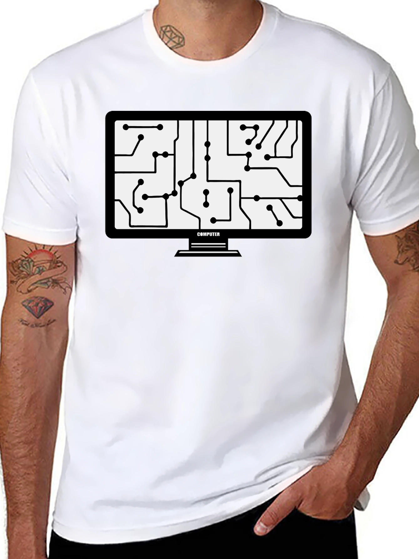 Circuit Board Computer T-Shirt - Tech Geek Style