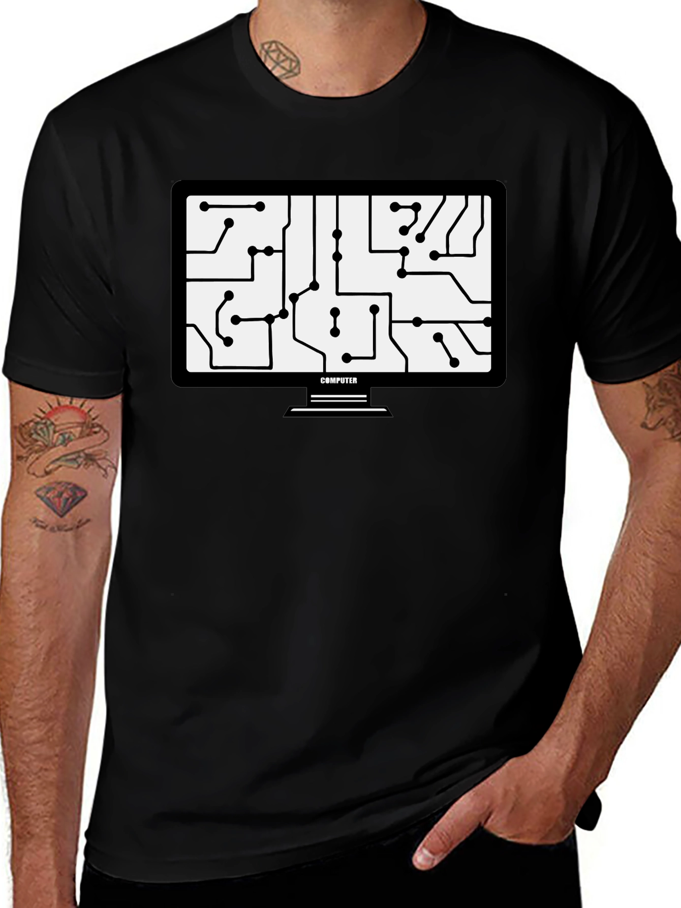 Circuit Board Computer T-Shirt - Tech Geek Style