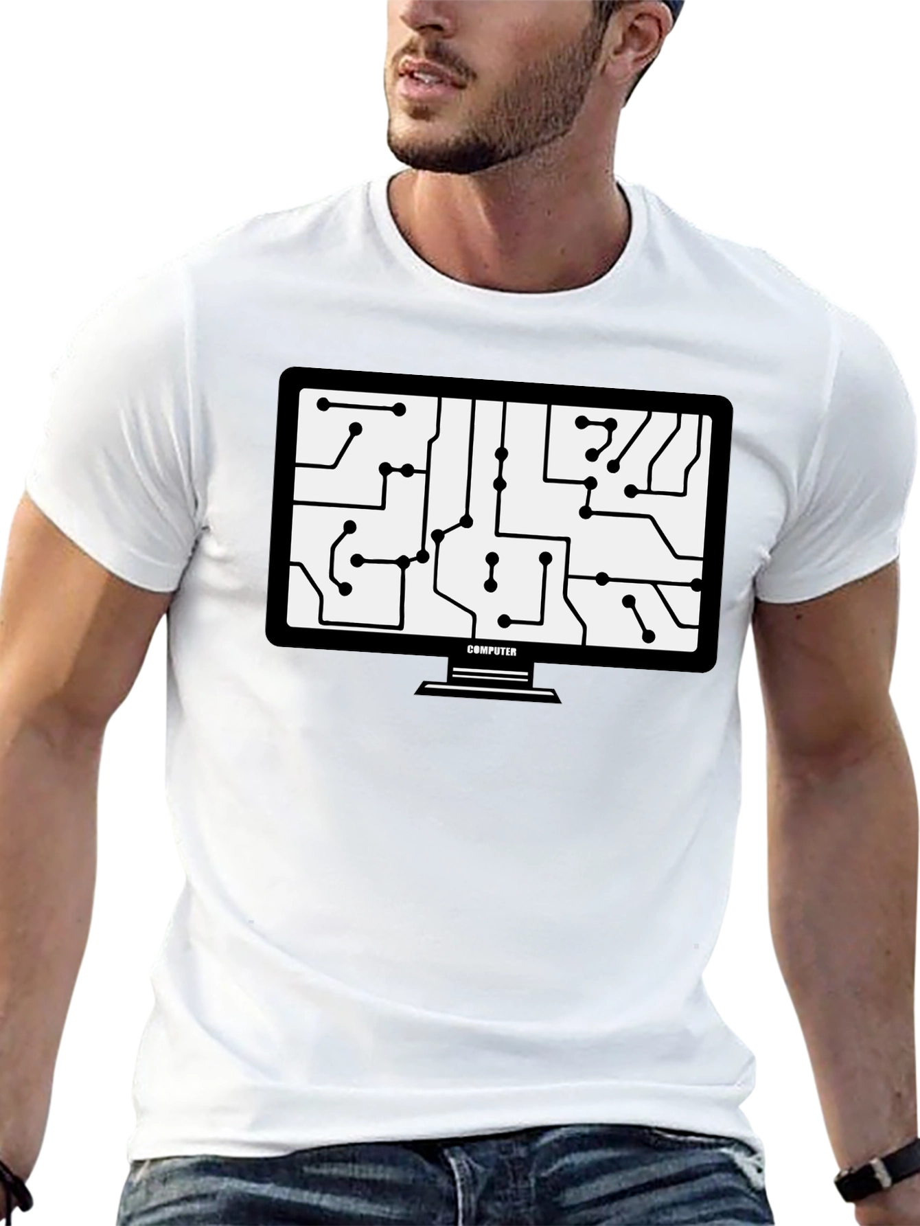 Circuit Board Computer T-Shirt - Tech Geek Style