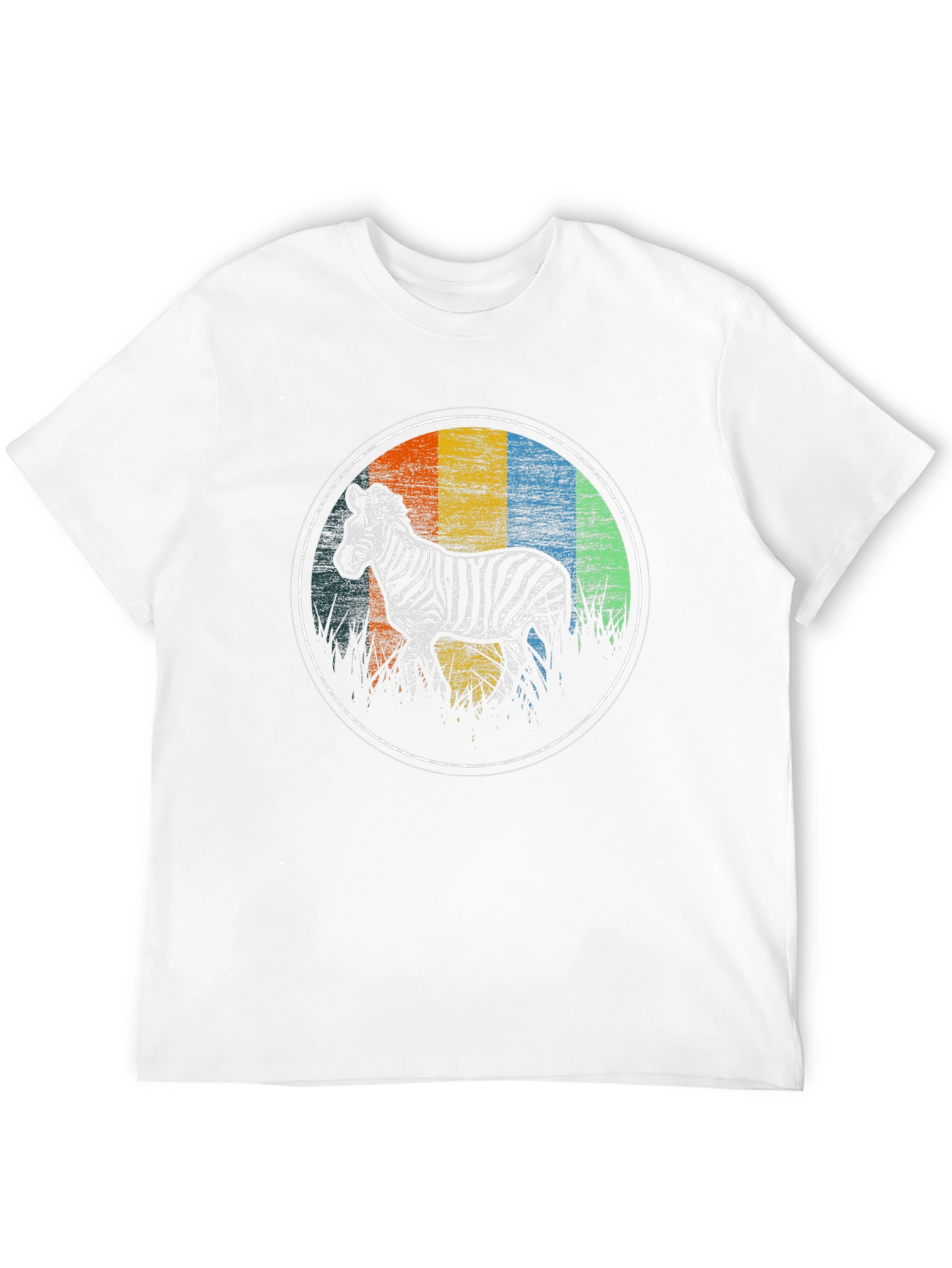 Retro Zebra Graphic Tee - Black T-Shirt