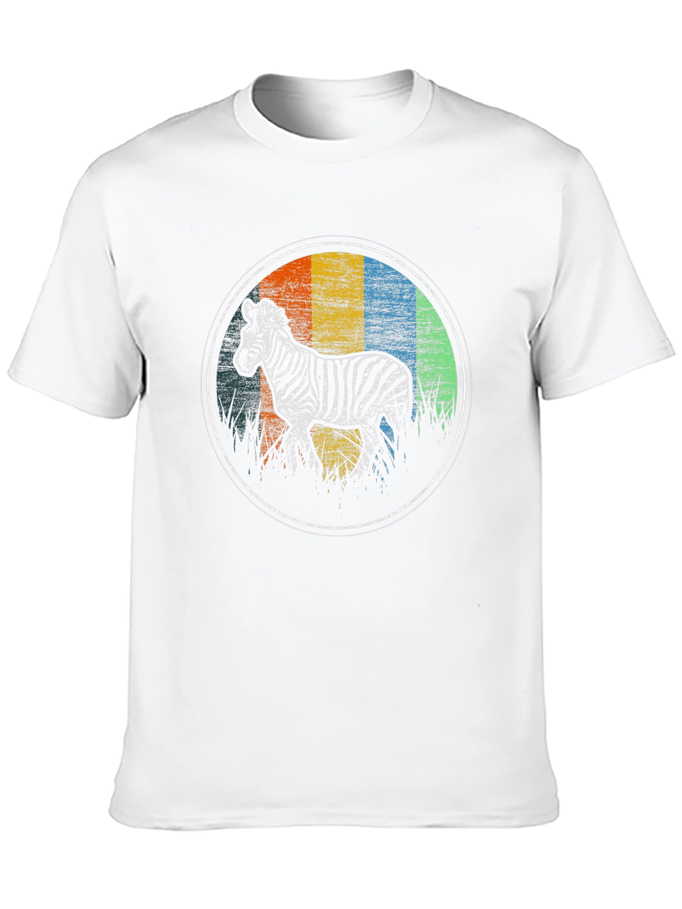 Retro Zebra Graphic Tee - Black T-Shirt