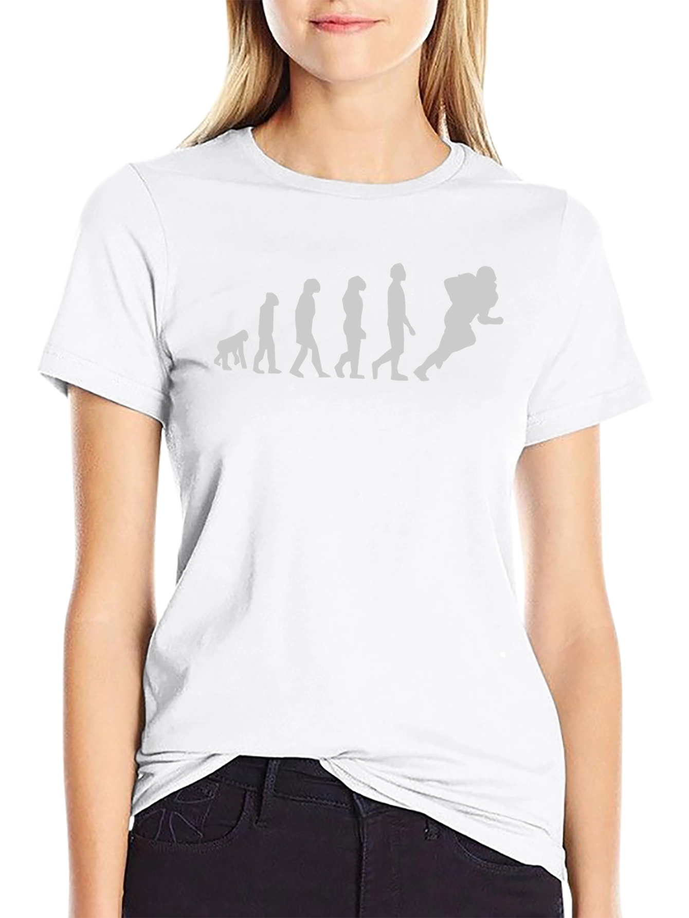 Evolution of Football Black T-Shirt