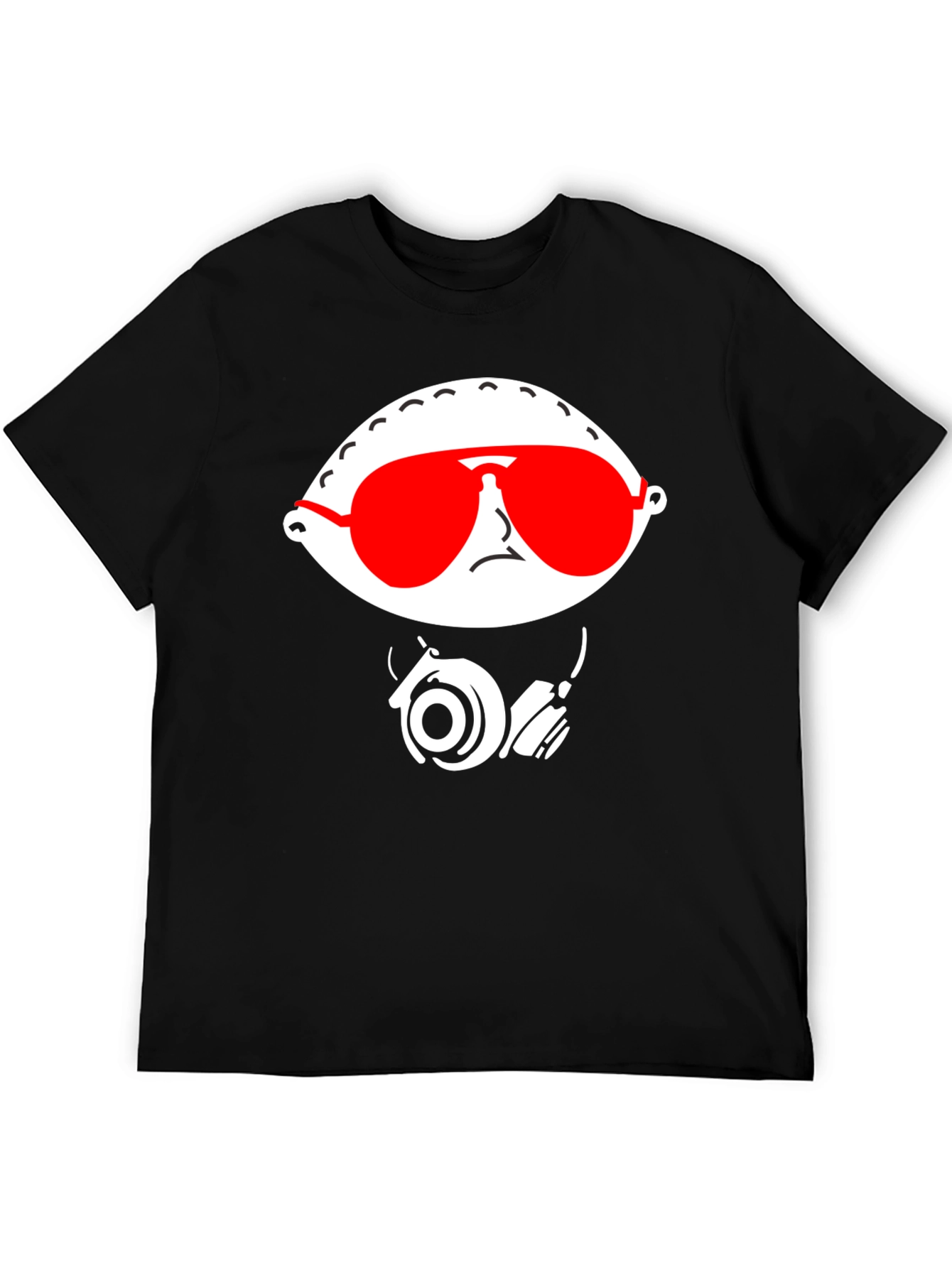 Stewie Griffin T-Shirt - Cool Red Shades & Headphones