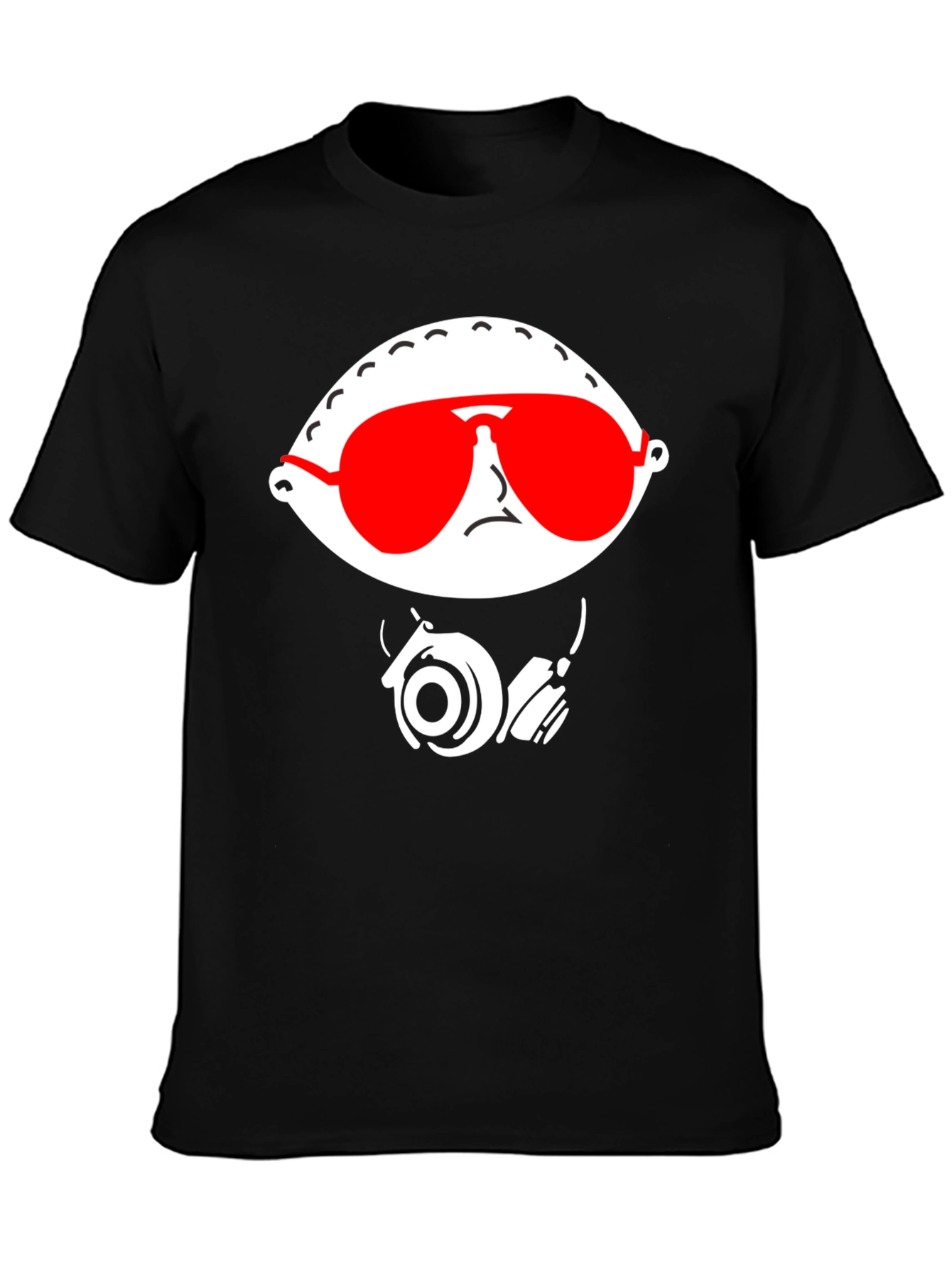 Stewie Griffin T-Shirt - Cool Red Shades & Headphones
