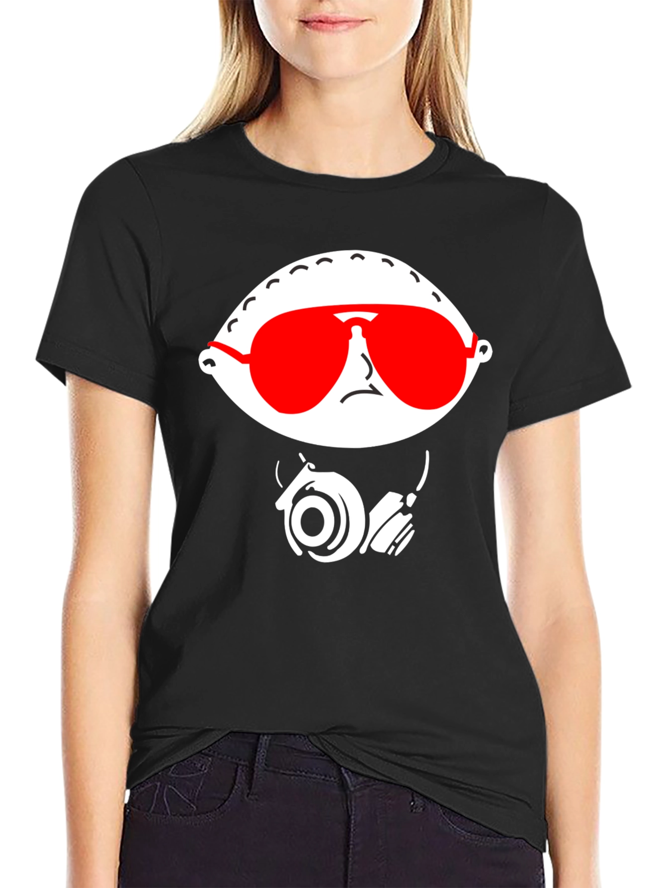 Stewie Griffin T-Shirt - Cool Red Shades & Headphones