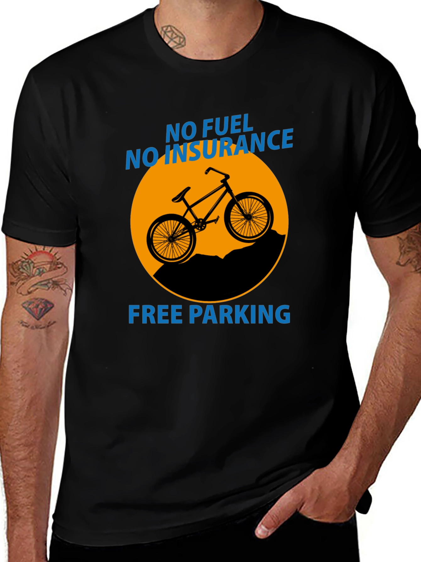 No Fuel No Insurance Funny Bike T-Shirt
