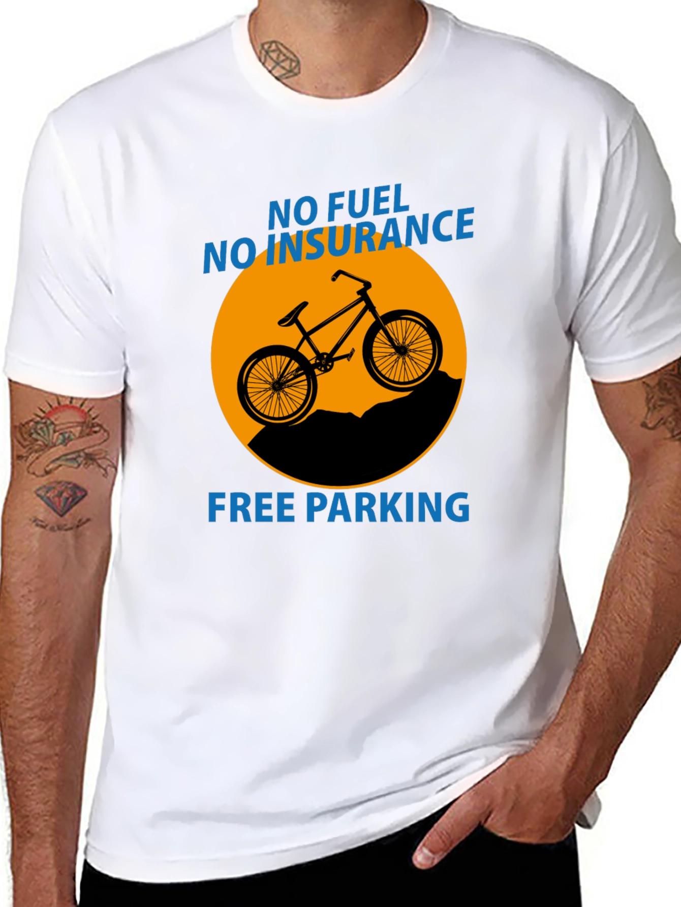 No Fuel No Insurance Funny Bike T-Shirt