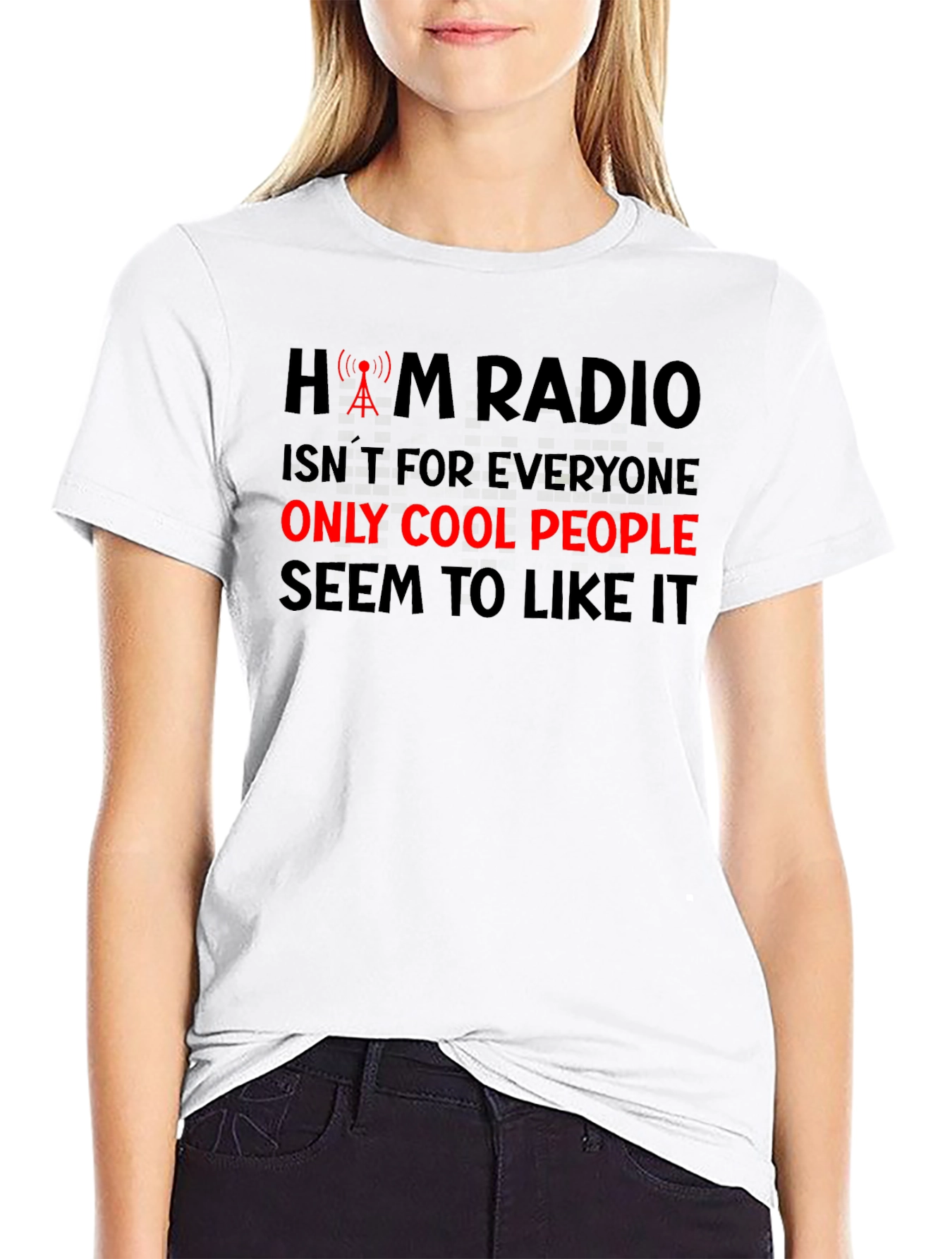 Ham Radio Cool People Black T-Shirt