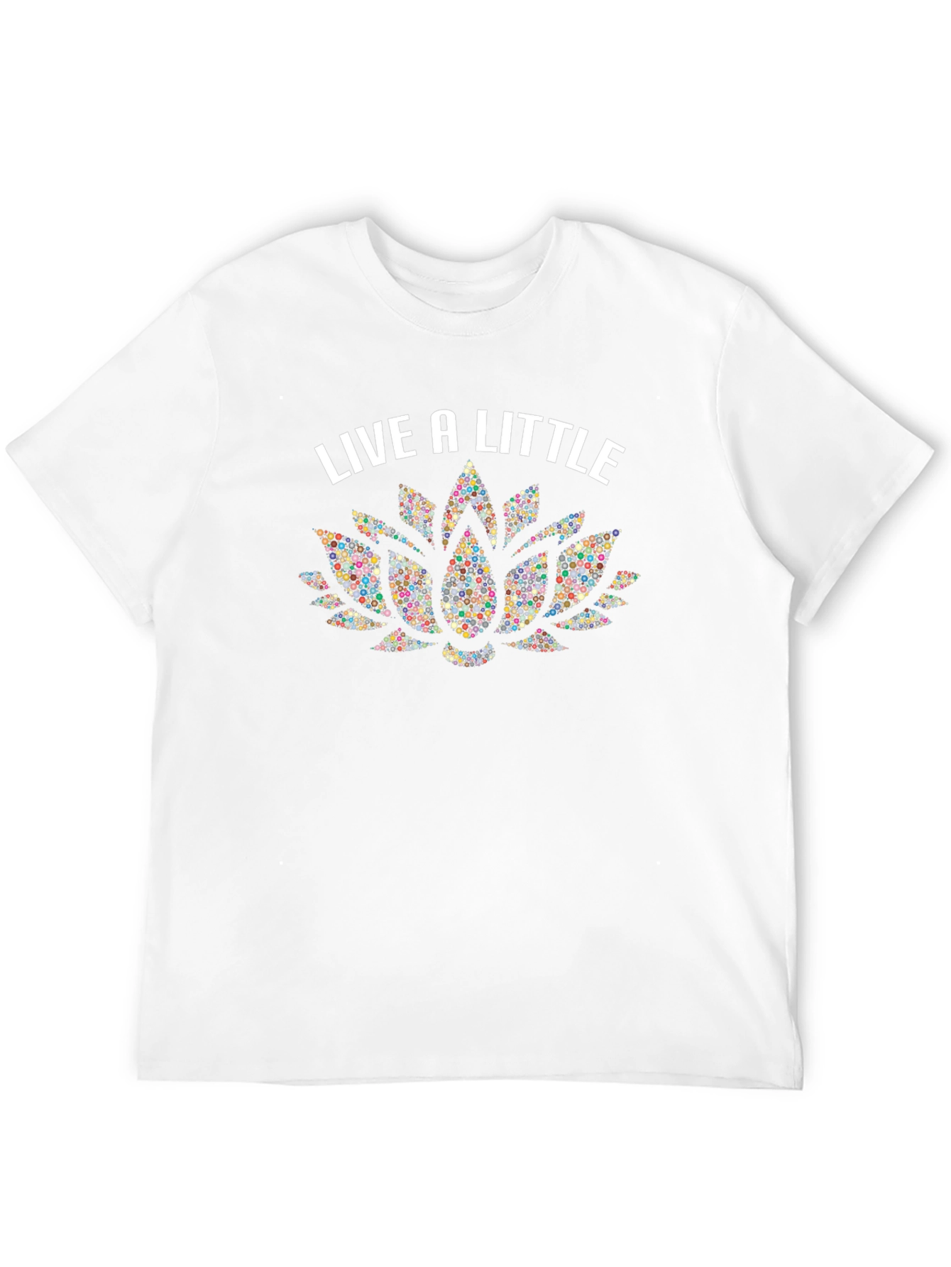 Live A Little Lotus Flower Graphic Tee