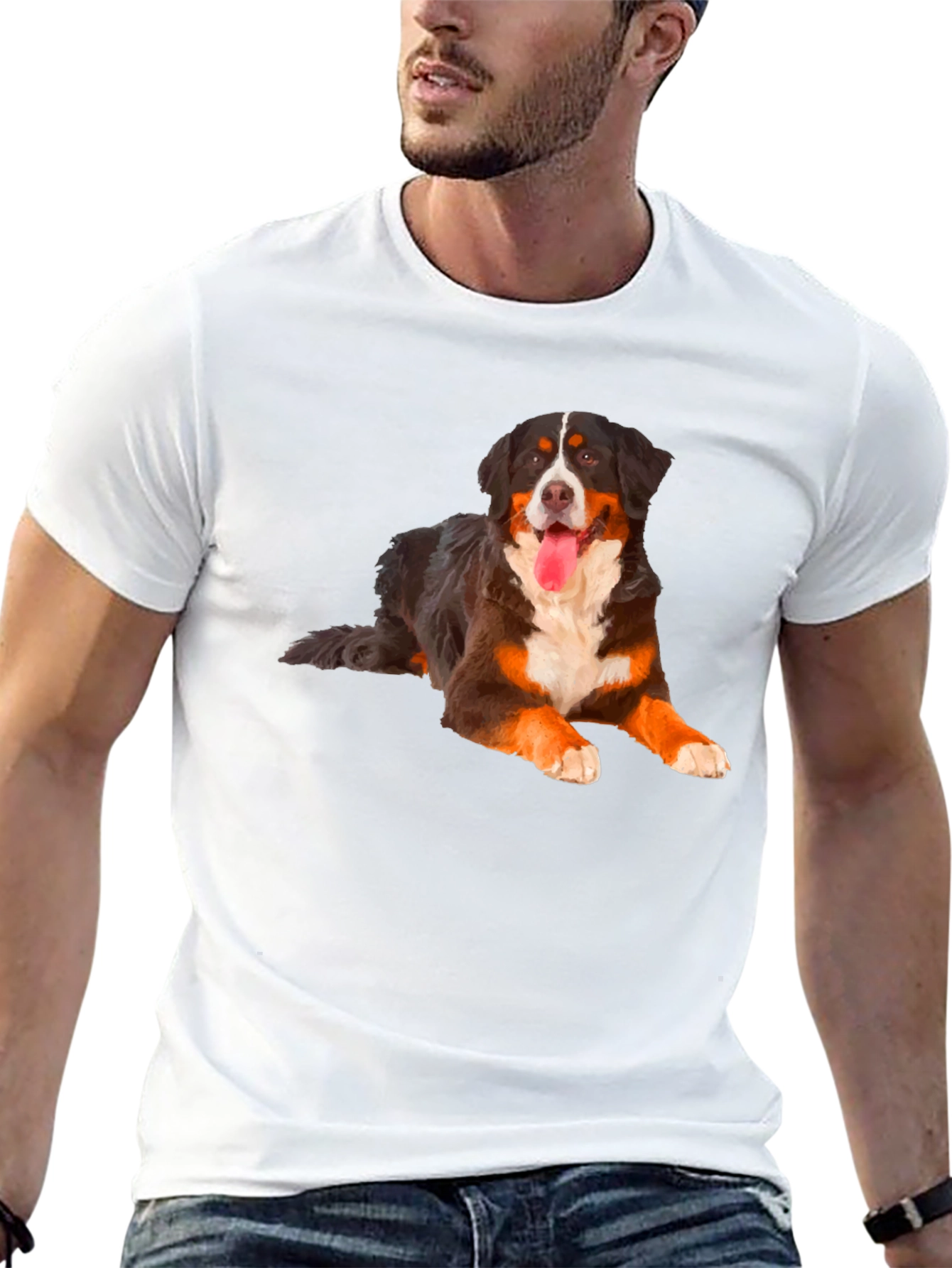 Bernese Mountain Dog T-Shirt - Unisex Black Tee