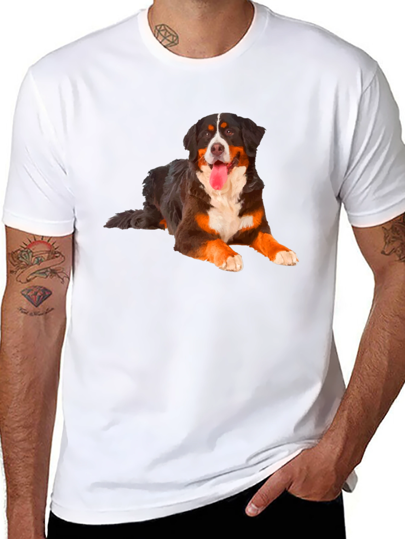Bernese Mountain Dog T-Shirt - Unisex Black Tee