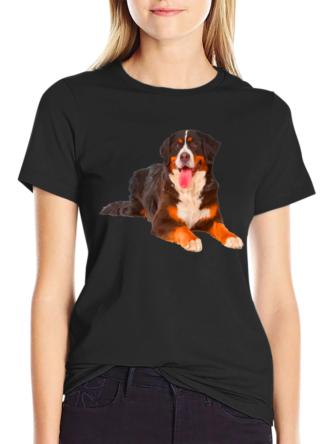 Bernese Mountain Dog T-Shirt - Unisex Black Tee