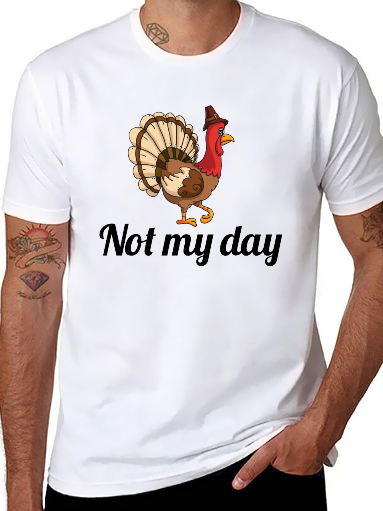 Not My Day Turkey Humor Graphic T-Shirt