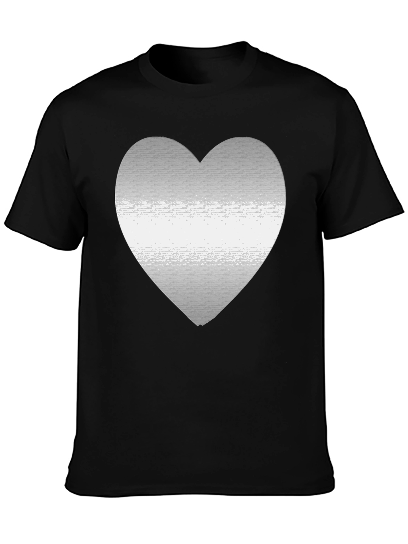 Heart Graphic Black Tee - Modern Casual Style