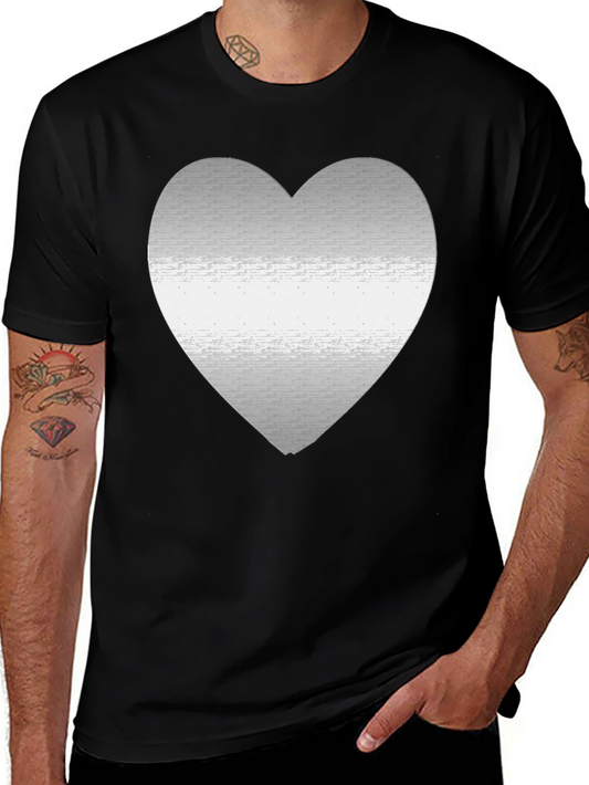 Heart Graphic Black Tee - Modern Casual Style