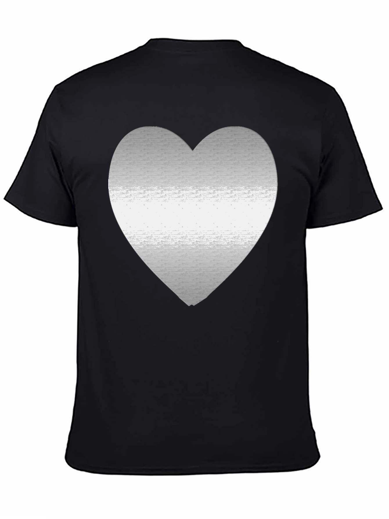 Heart Graphic Black Tee - Modern Casual Style