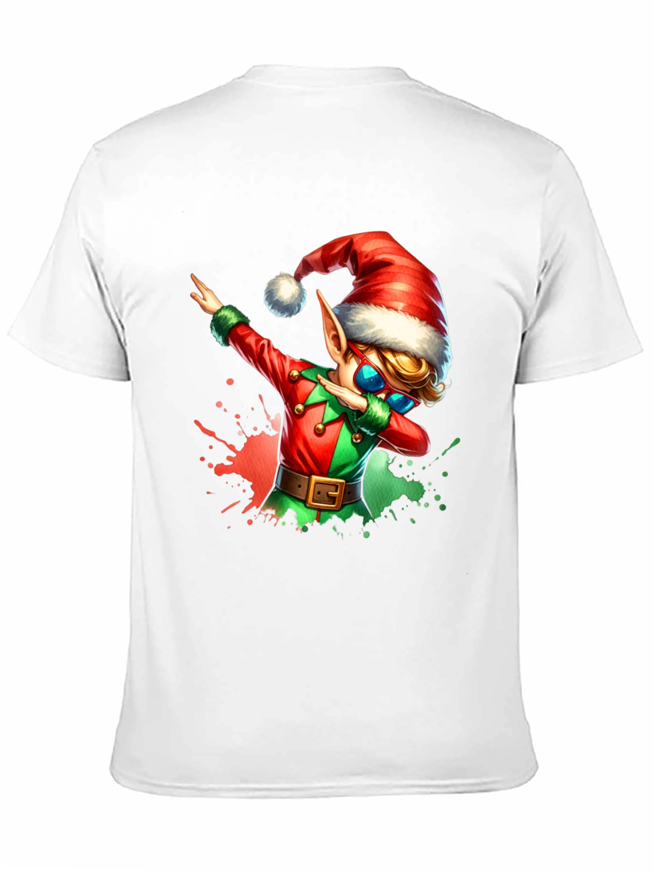 Dabbing Christmas Elf Graphic Tee