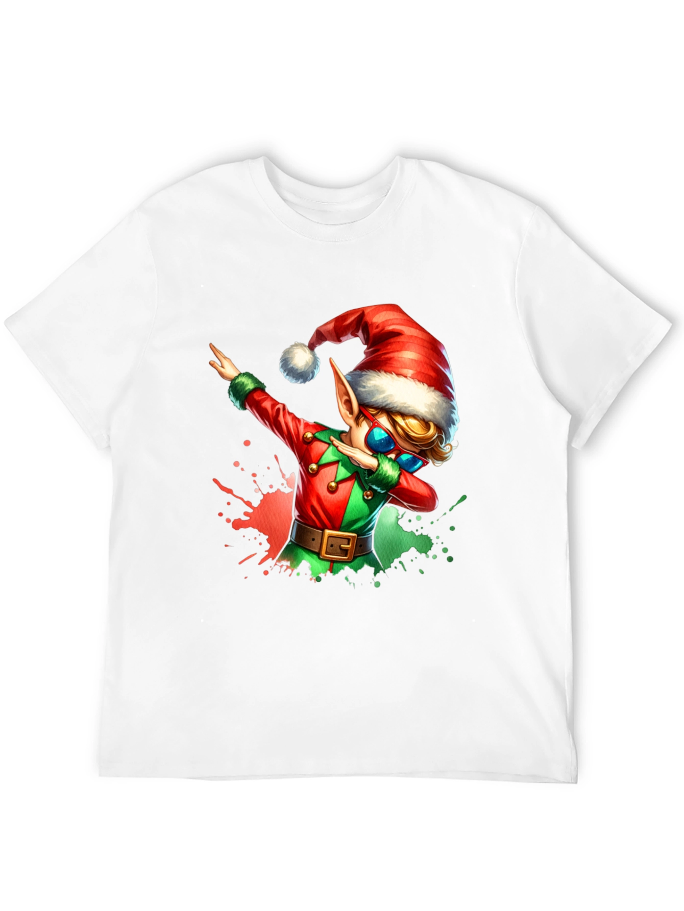 Dabbing Christmas Elf Graphic Tee