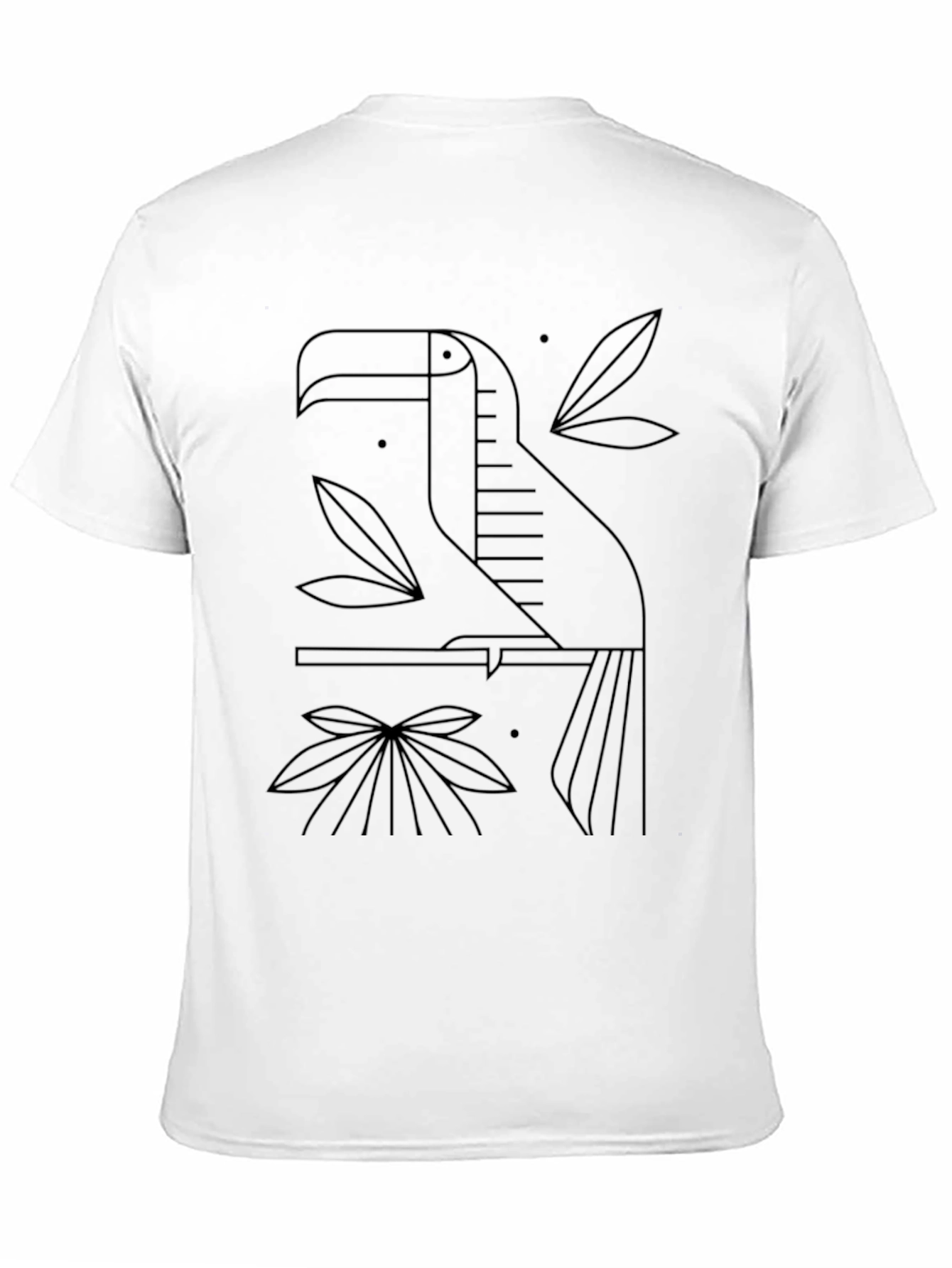 Minimalist Toucan Graphic Tee - Black