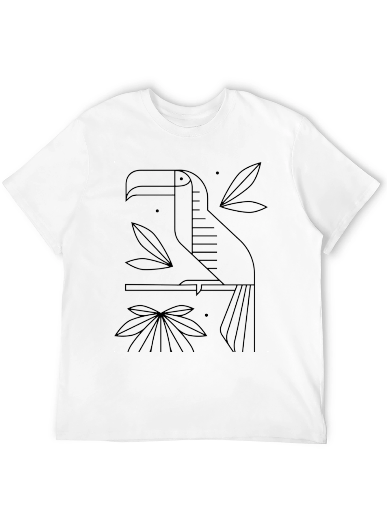 Minimalist Toucan Graphic Tee - Black