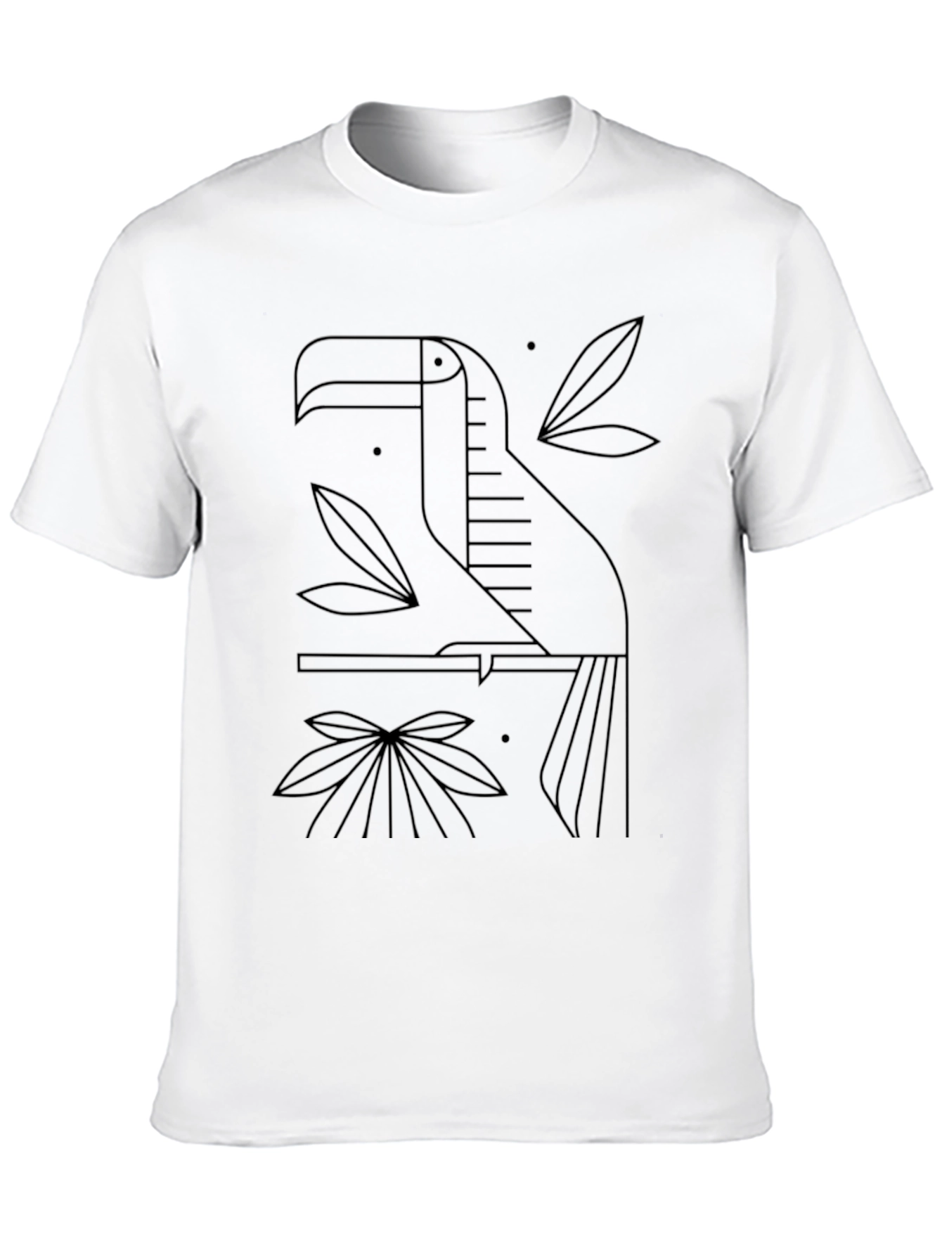 Minimalist Toucan Graphic Tee - Black
